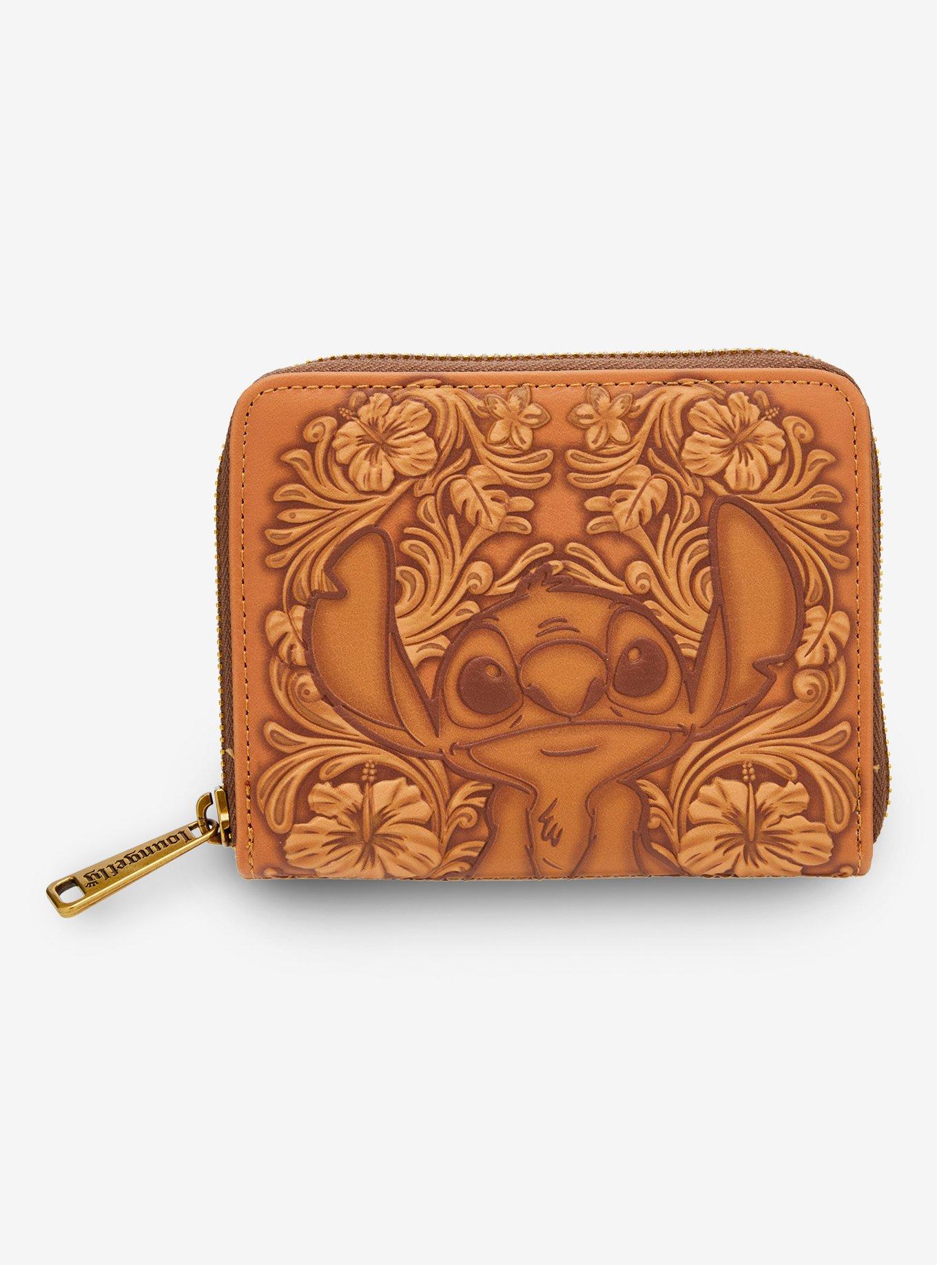 Loungefly Disney Lilo & Stitch Tonal Stitch Carving Small Zip