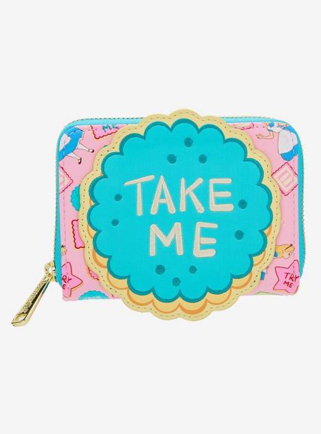 loungefly アリス Take Me クッキー ラウンドシップ ウォレット Loungefly Disney Alice in Wonderland Take Me Cookies Zip