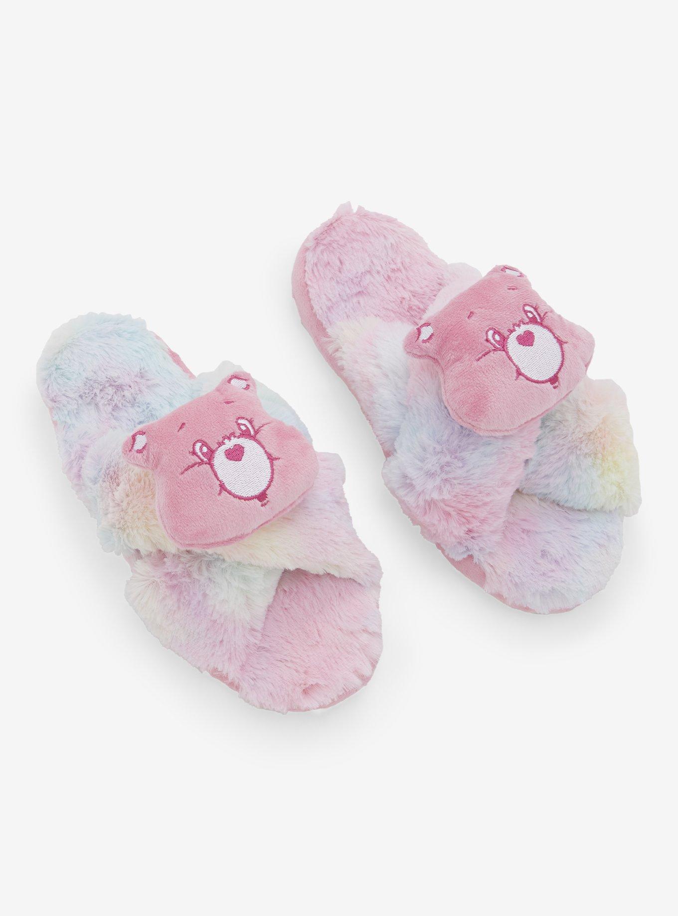 Care Bears Pastel Ombre Fuzzy Slippers, , hi-res