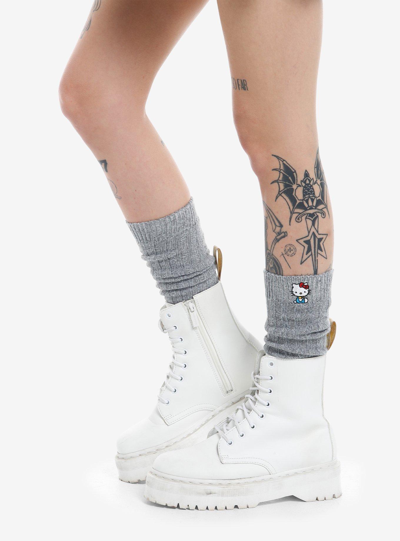 Hello Kitty Grey Slouch Socks, , hi-res