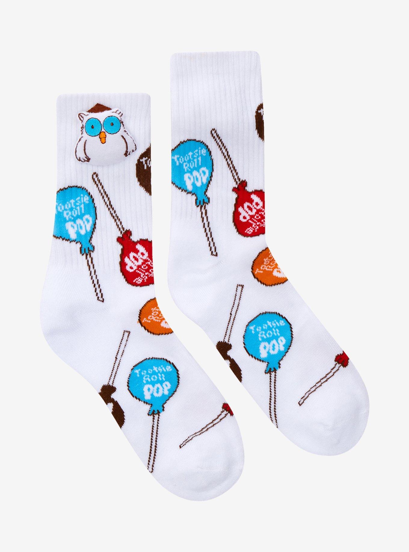 Tootsie Roll Pop Owl Crew Socks, , hi-res