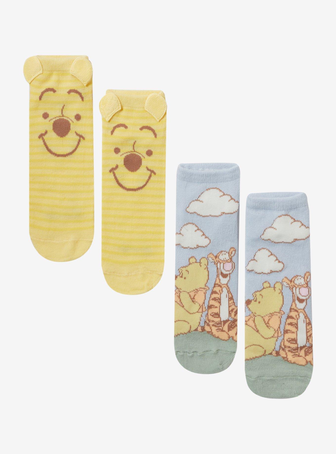 Disney Winnie The Pooh Duo No-Show Socks 2 Pair, , hi-res