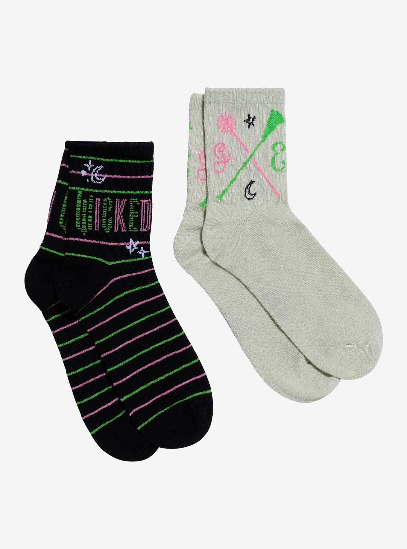 Wicked Glinda & Elphaba Crew Socks 2 Pair, , hi-res