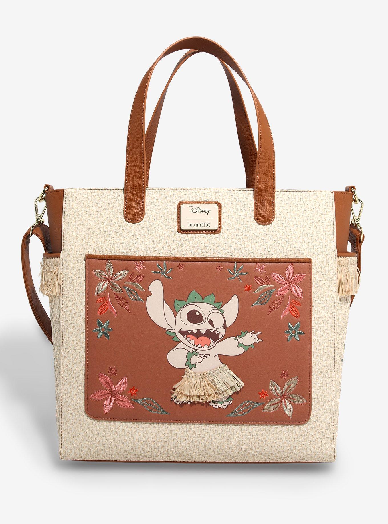 Loungefly Disney Lilo & Stitch Hula Stitch Floral Convertible Tote Bag - BoxLunch Exclusive, , hi-res