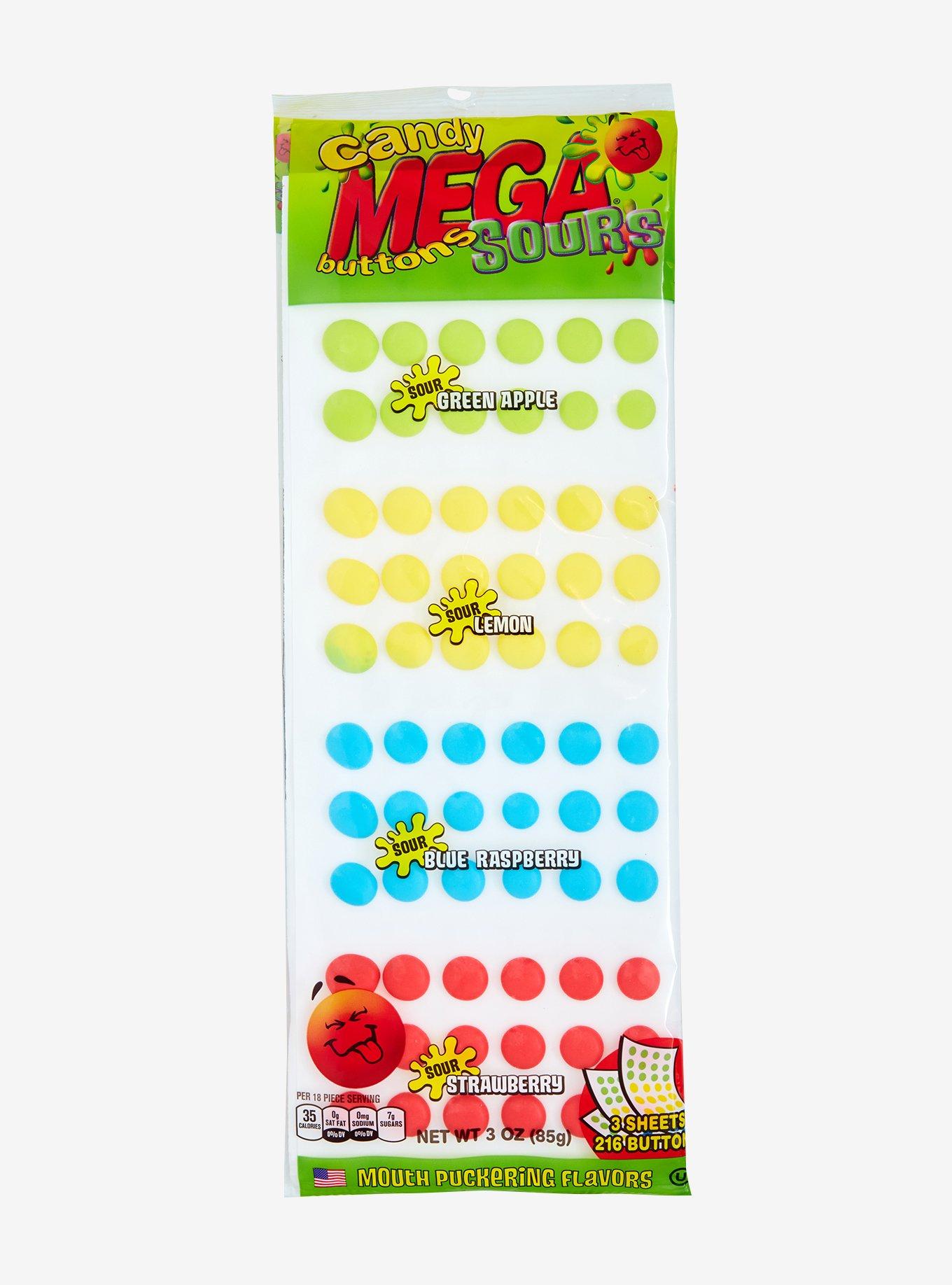 Mega Sour Candy Buttons 3 Pack, , hi-res