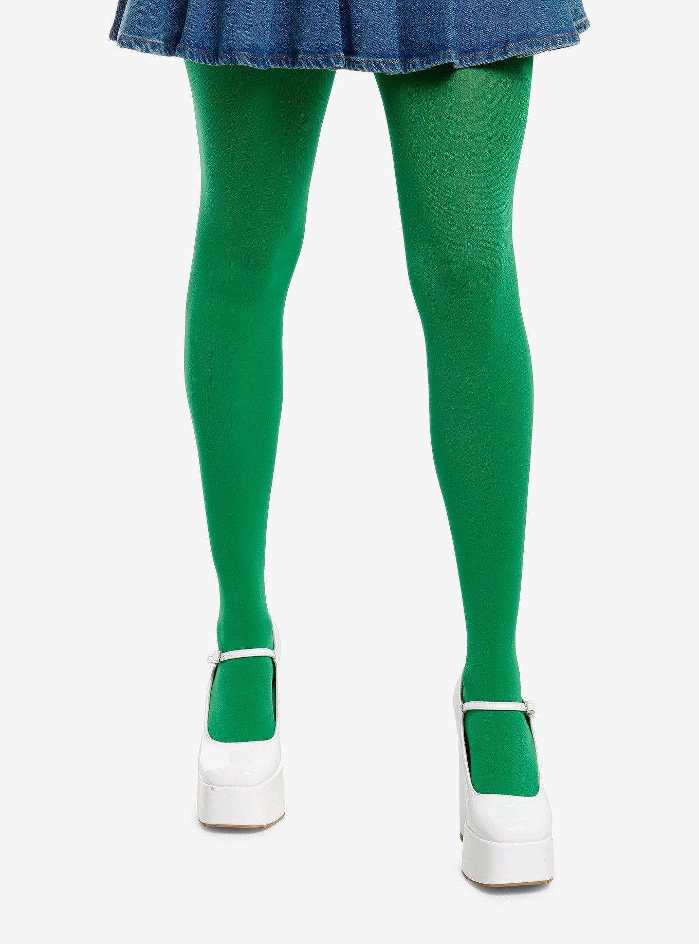 Green Nylon Tights, , hi-res