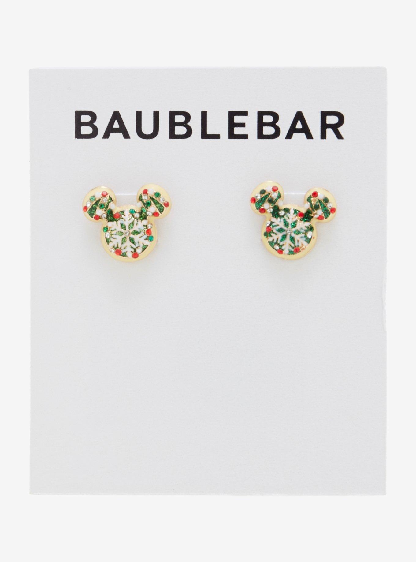 Baublebar Disney Mickey Mouse Snowflake Silhouette Earrings, , hi-res