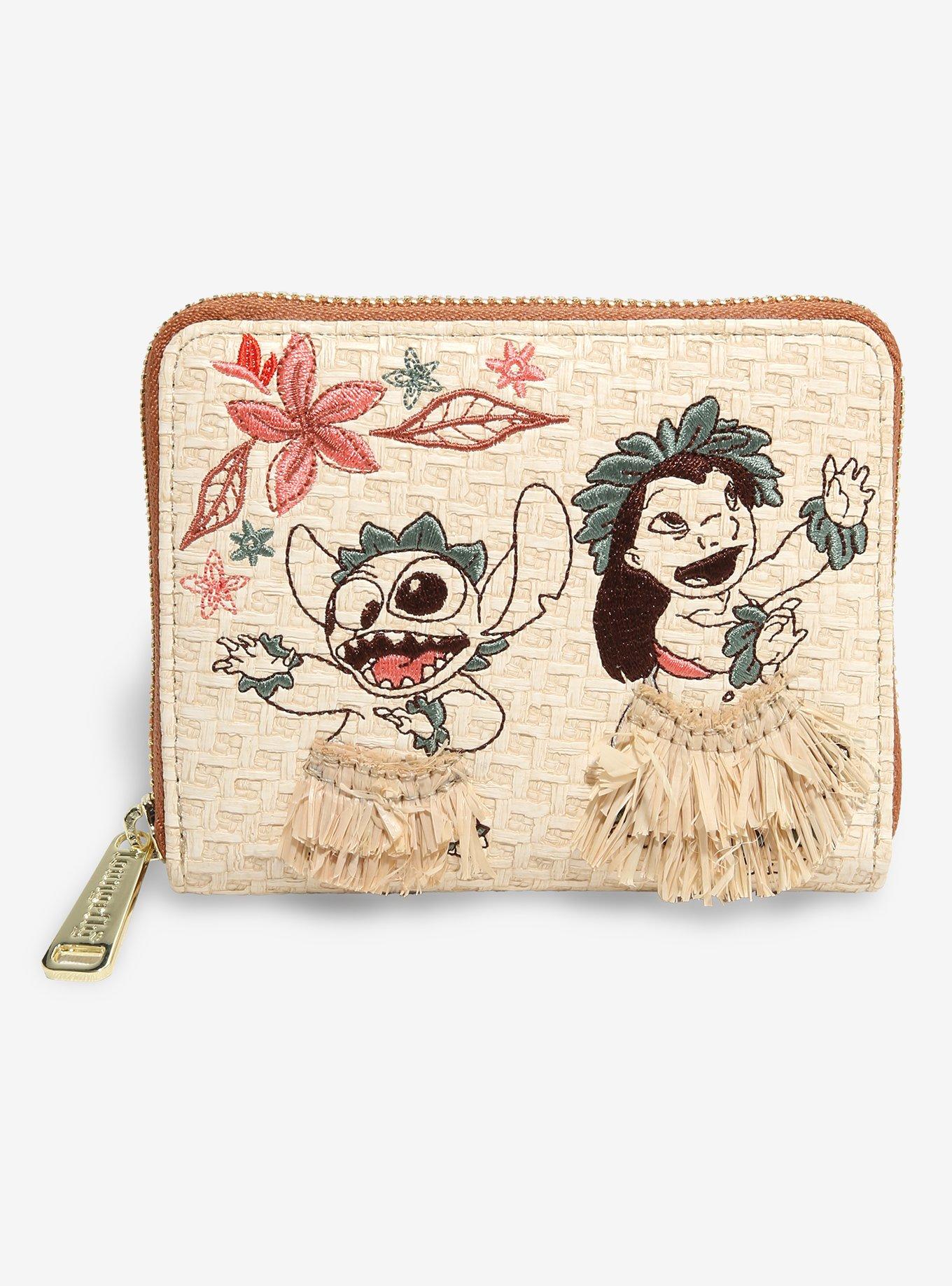 Loungefly Disney Lilo & Stitch Hula Floral Small Zip Wallet  - BoxLunch Exclusive, , hi-res