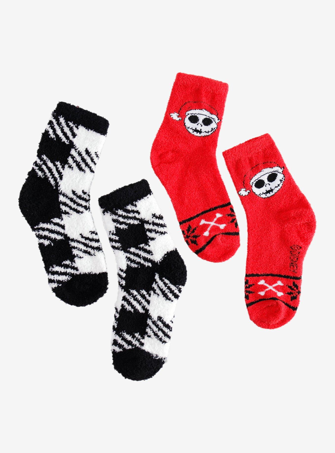 The Nightmare Before Christmas Jack Fuzzy Socks 2 Pair, , hi-res