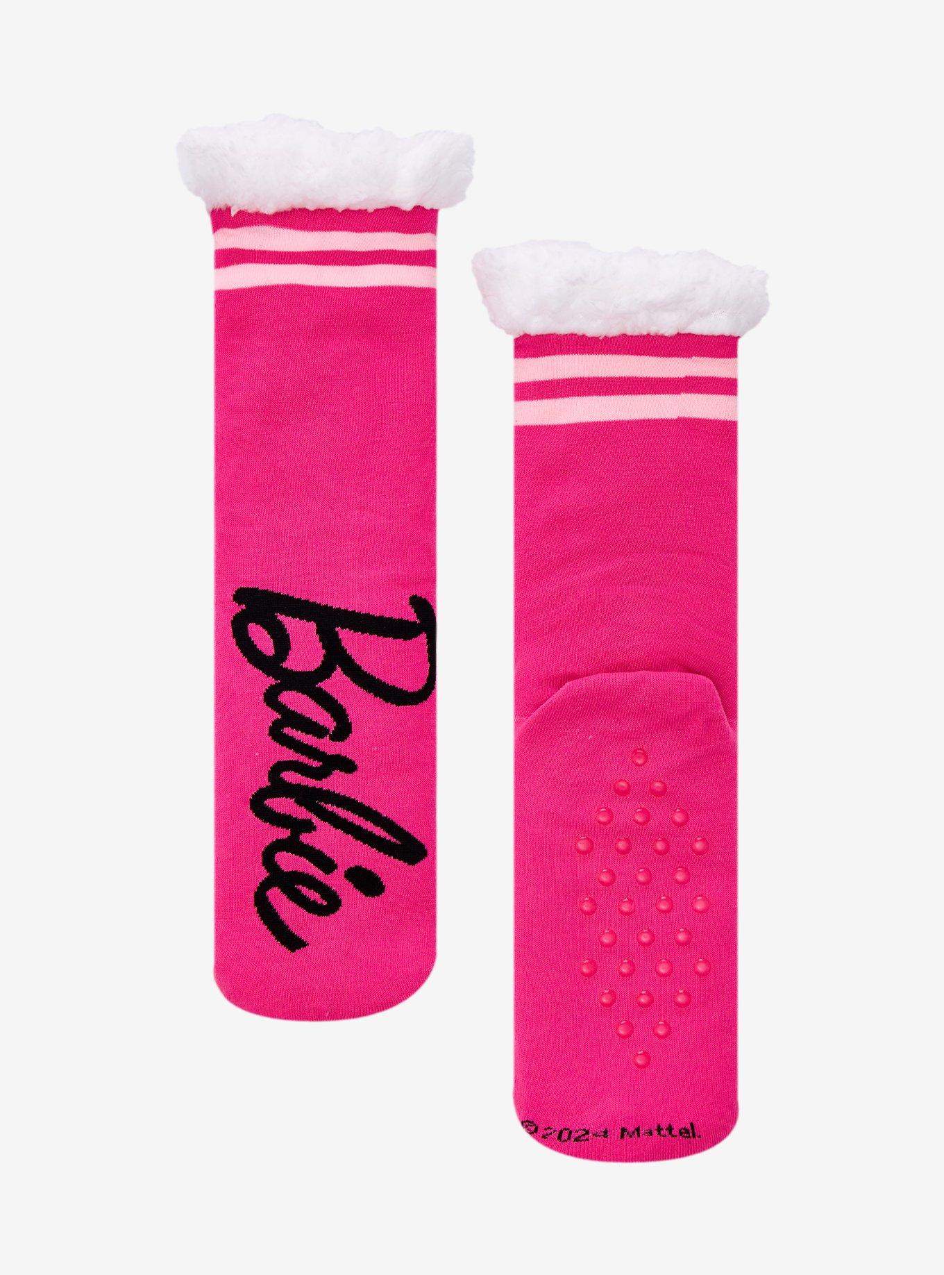 Barbie Pink Cozy Slipper Socks, , hi-res