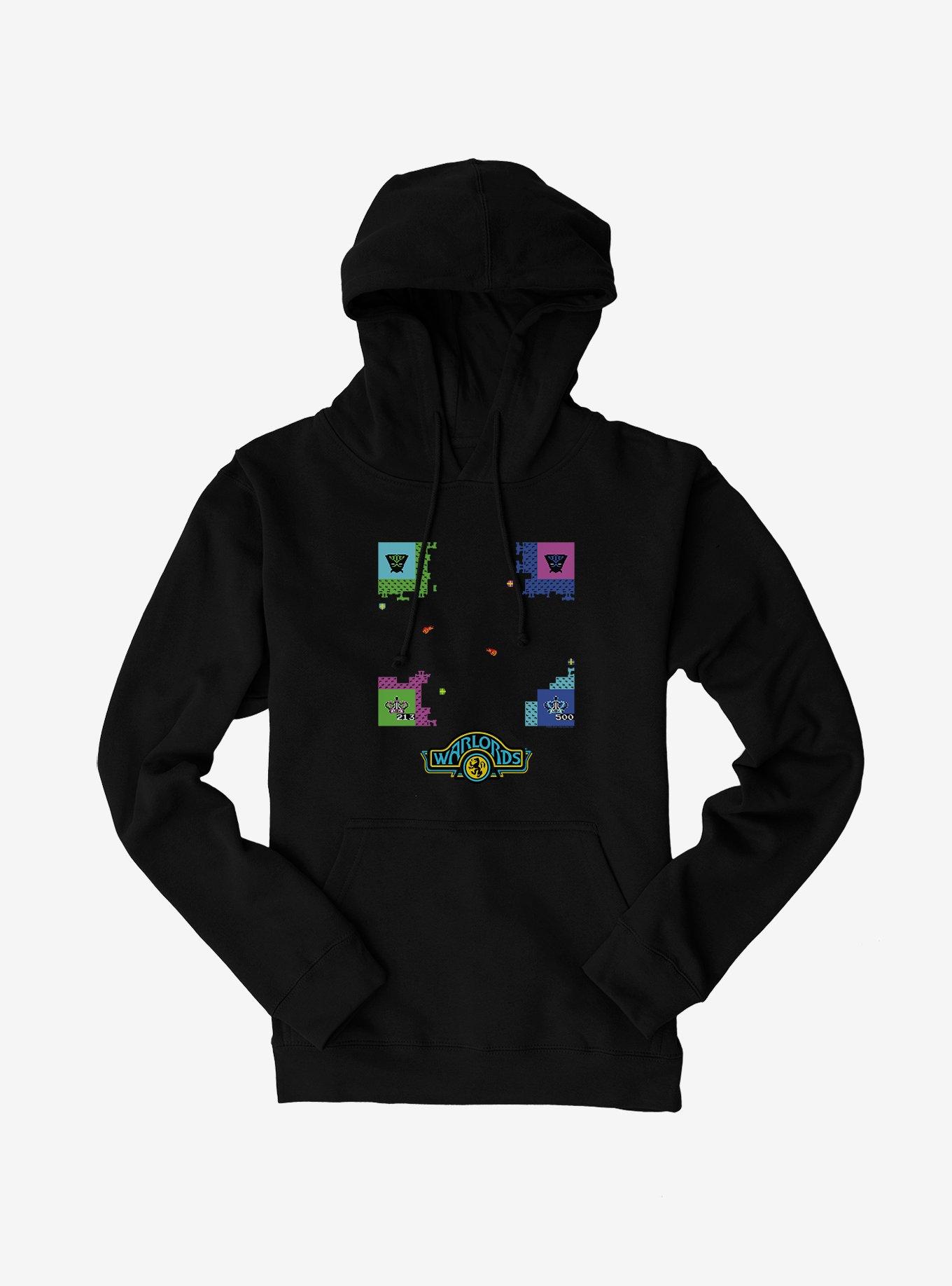Atari Warlords Game Play Hoodie, BLACK, hi-res