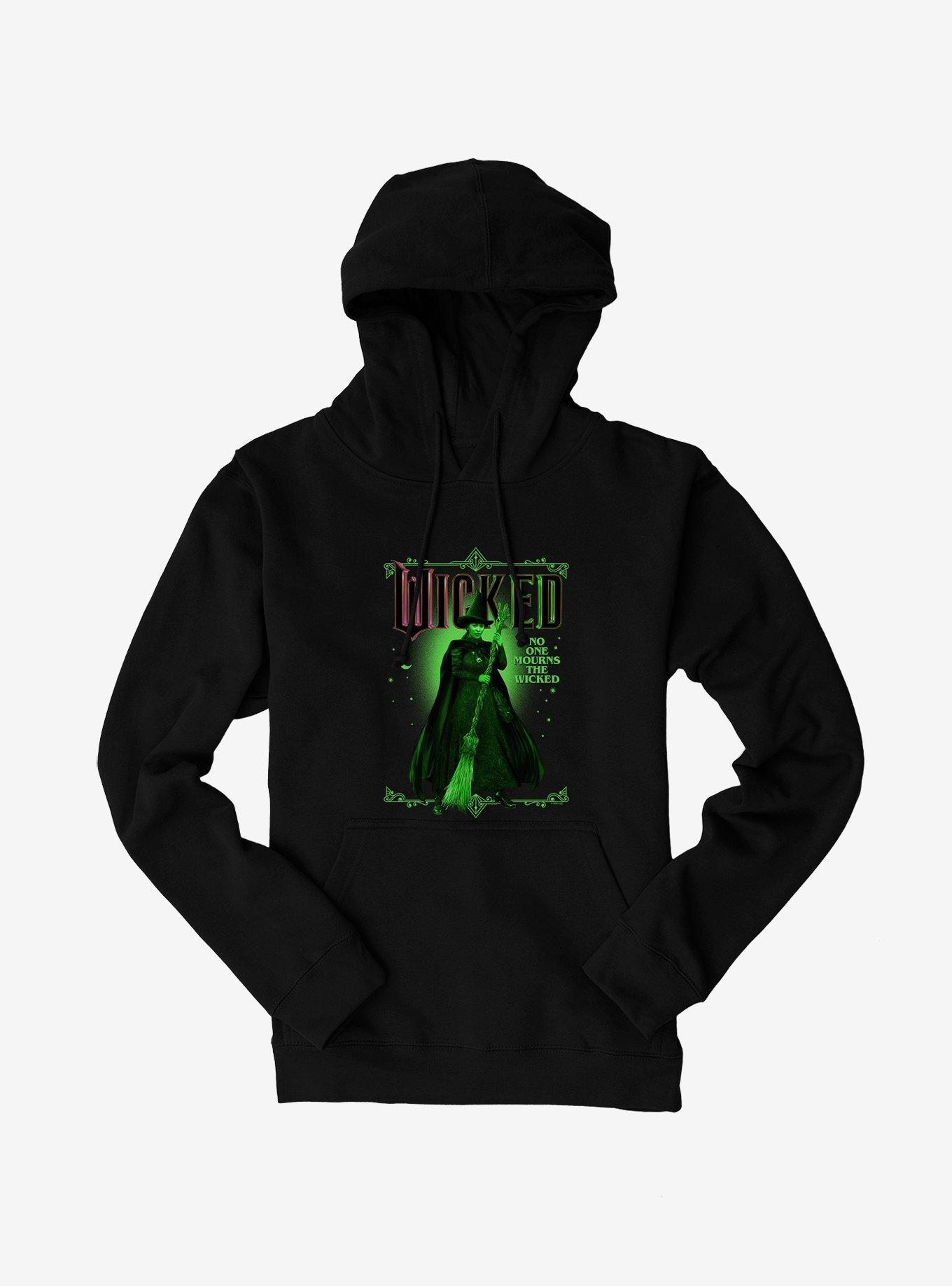 Wicked Elphaba No One Mourns The Wicked Hoodie, BLACK, hi-res