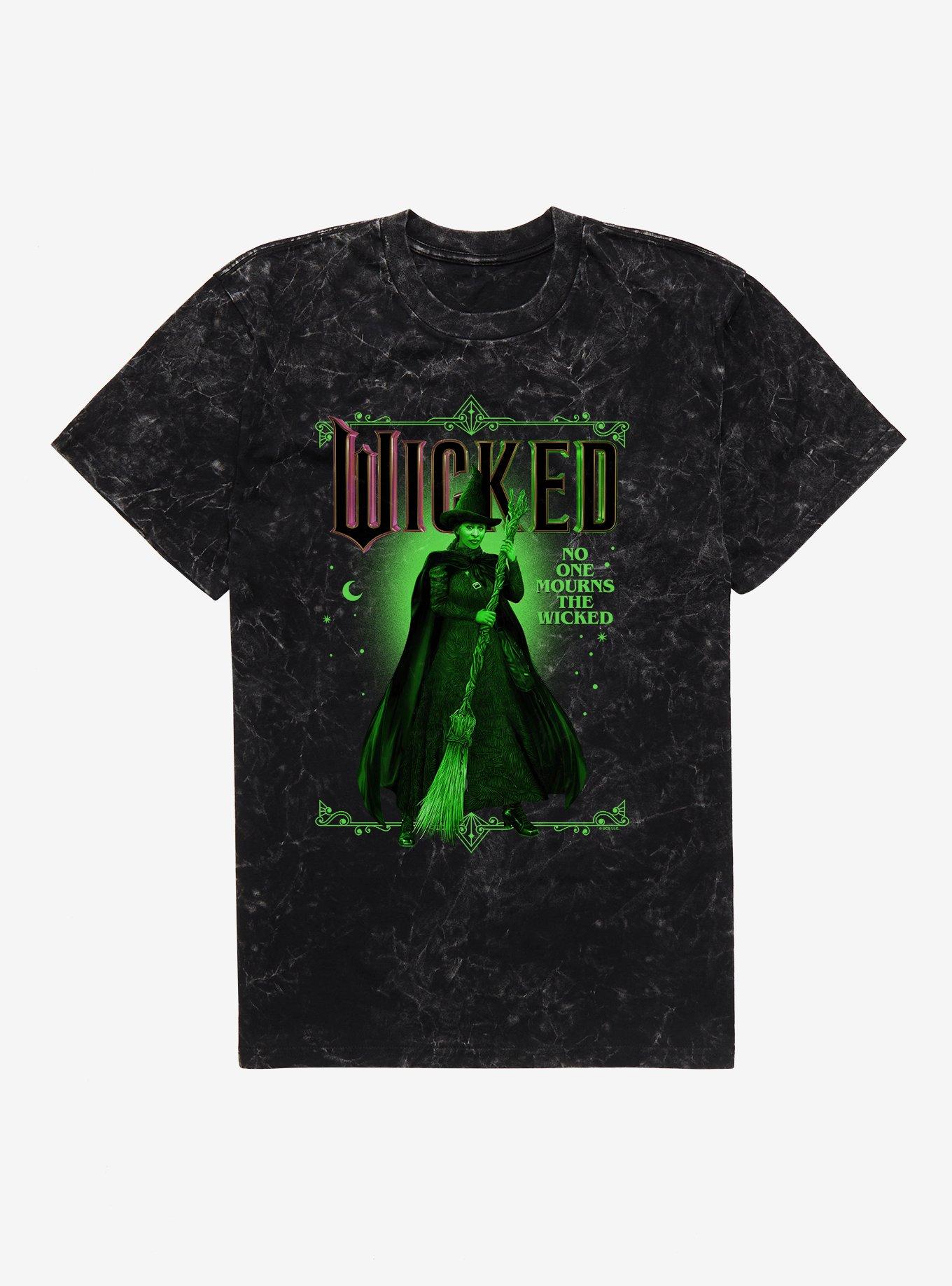 Wicked Elphaba No One Mourns The Wicked Mineral Wash T-Shirt, , hi-res