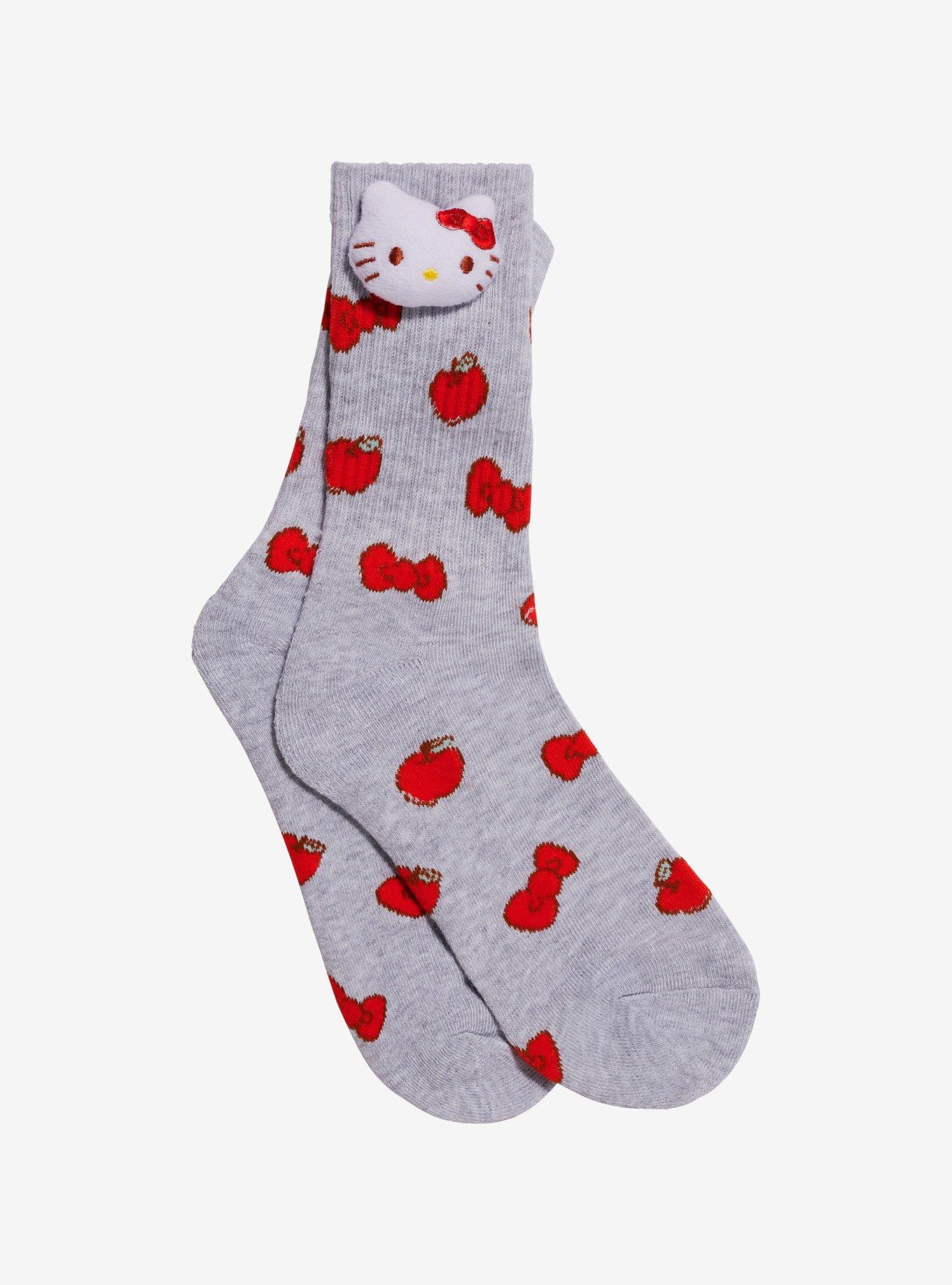 Hello Kitty Apples Plush Crew Socks, , hi-res