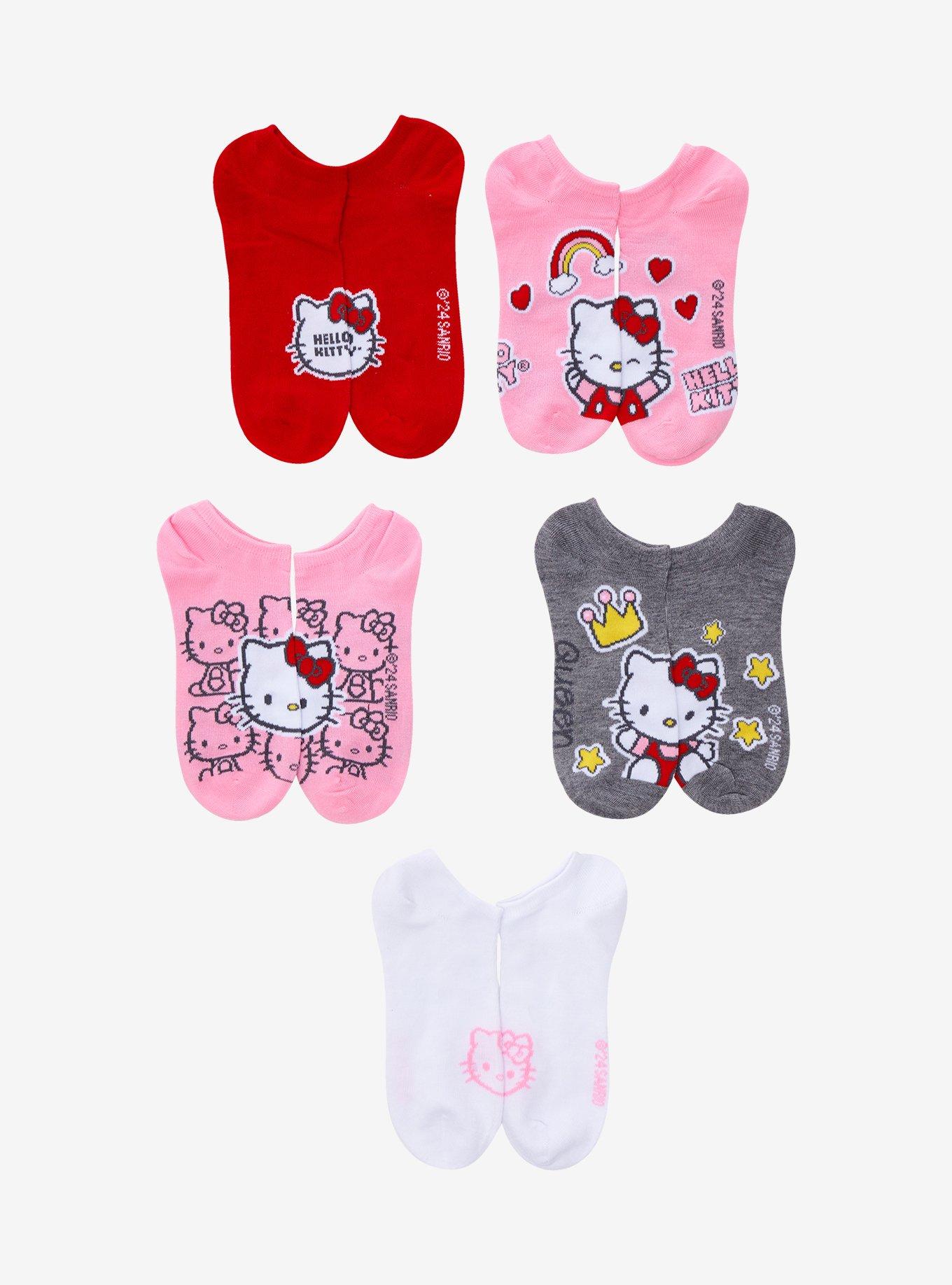 Hello Kitty Icons No-Show Socks 5 Pair, , hi-res