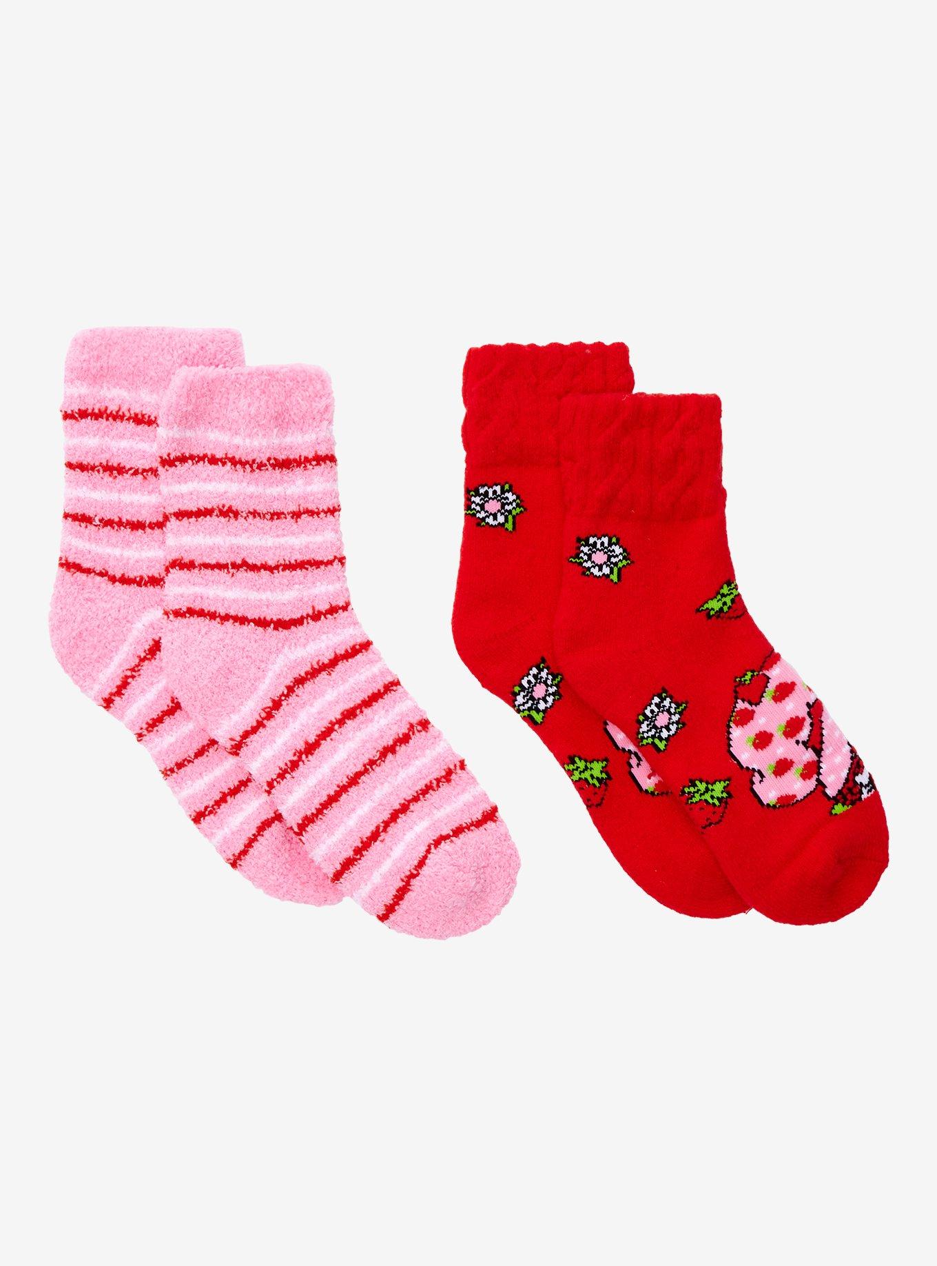 Strawberry Shortcake Stripe Cozy Socks 2 Pair, , hi-res