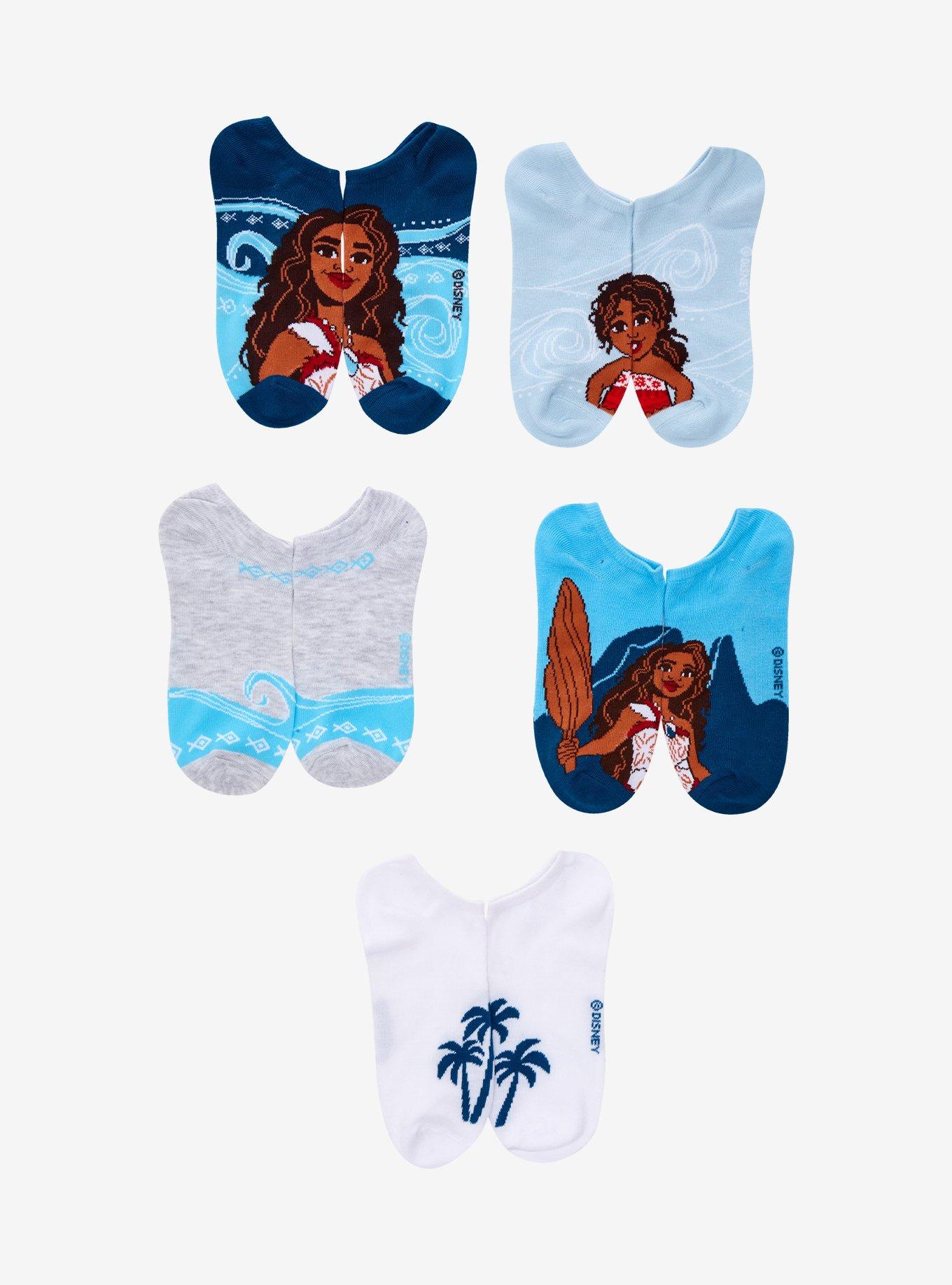 Disney Moana 2 No-Show Socks 5 Pair, , hi-res