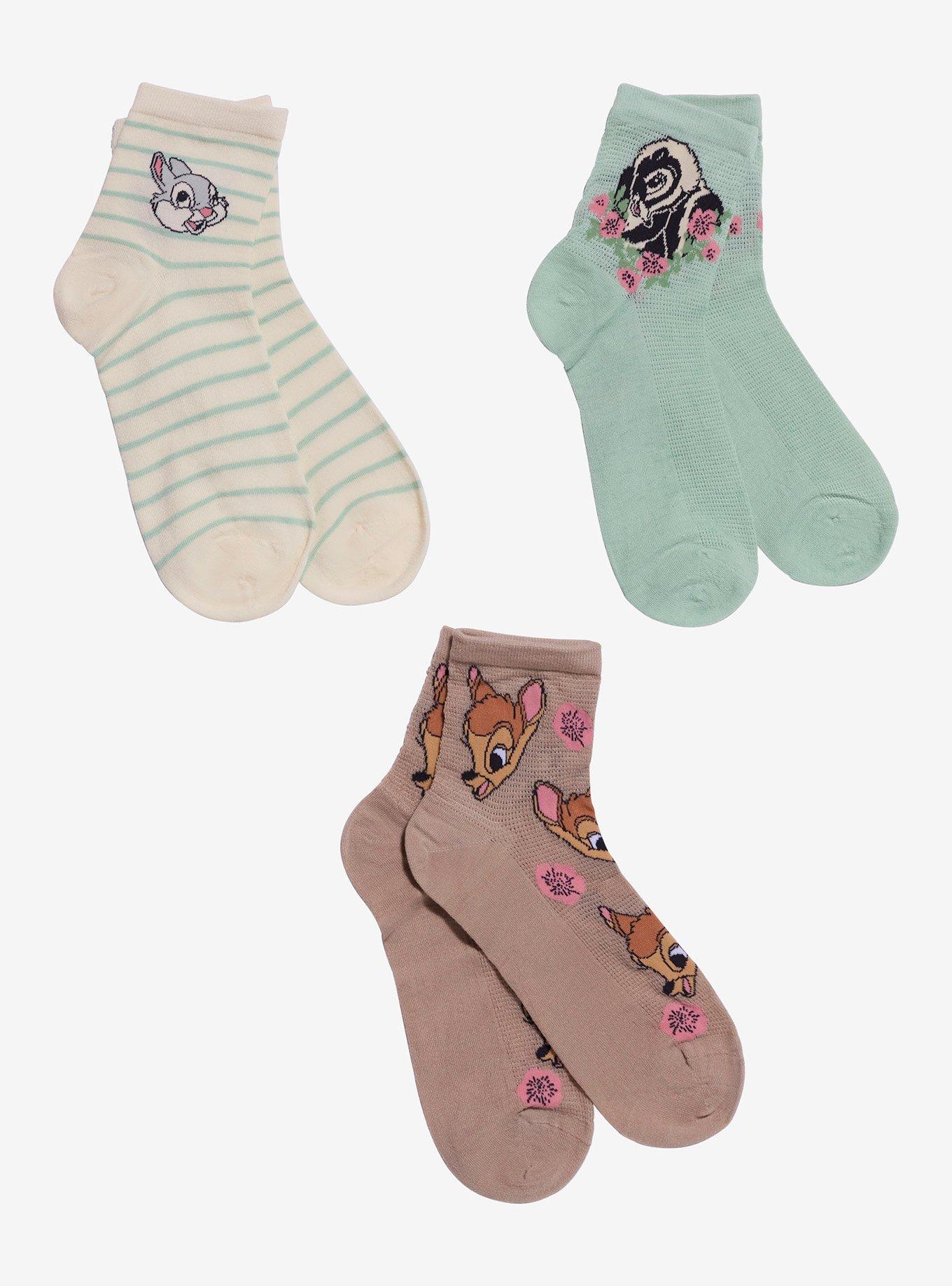 Disney Bambi Trio Ankle Socks 3 Pair, , hi-res