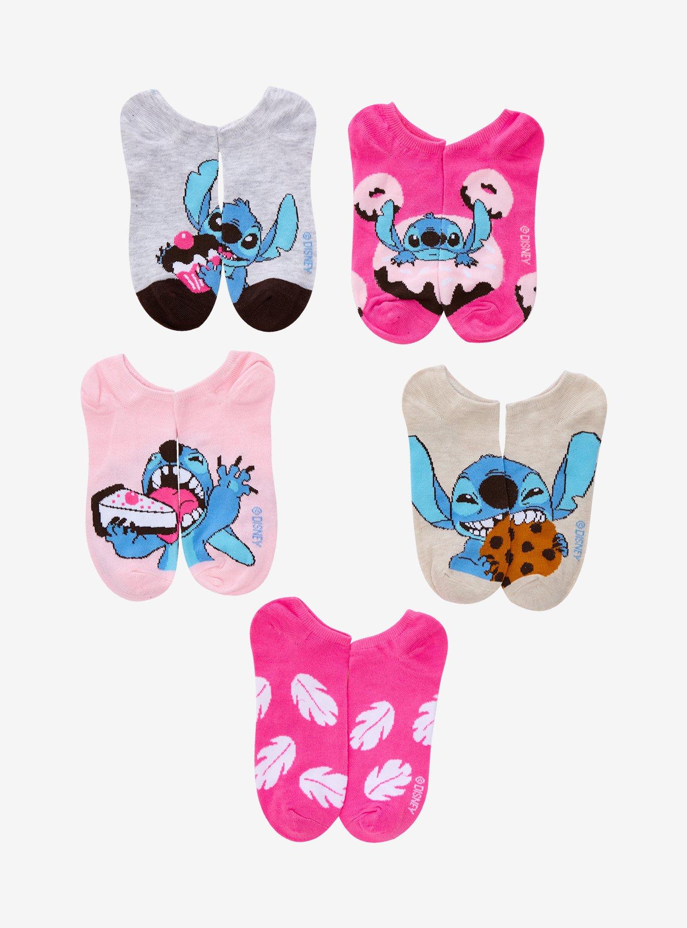 Disney Stitch Dessert No-Show Socks 5 Pair, , hi-res