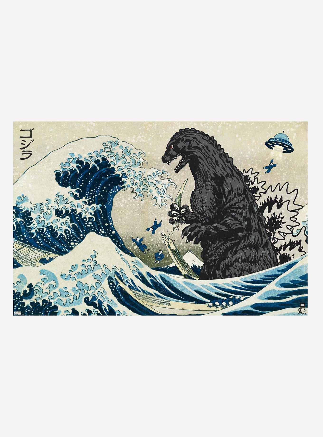 Godzilla Great Wave Off Kanagawa Poster, , hi-res