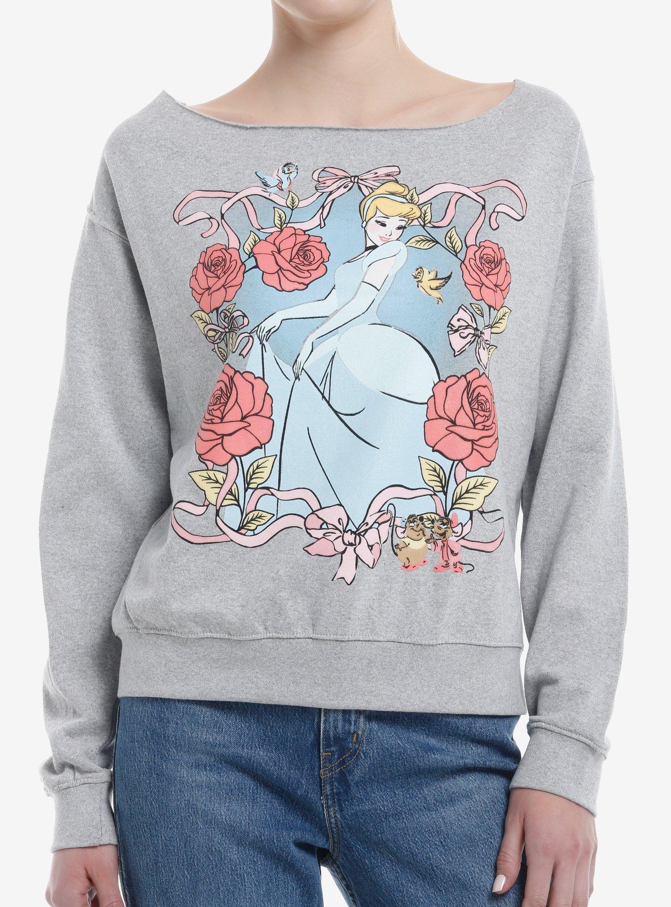 Disney Cinderella Drawing Boatneck Girls Sweatshirt, , hi-res