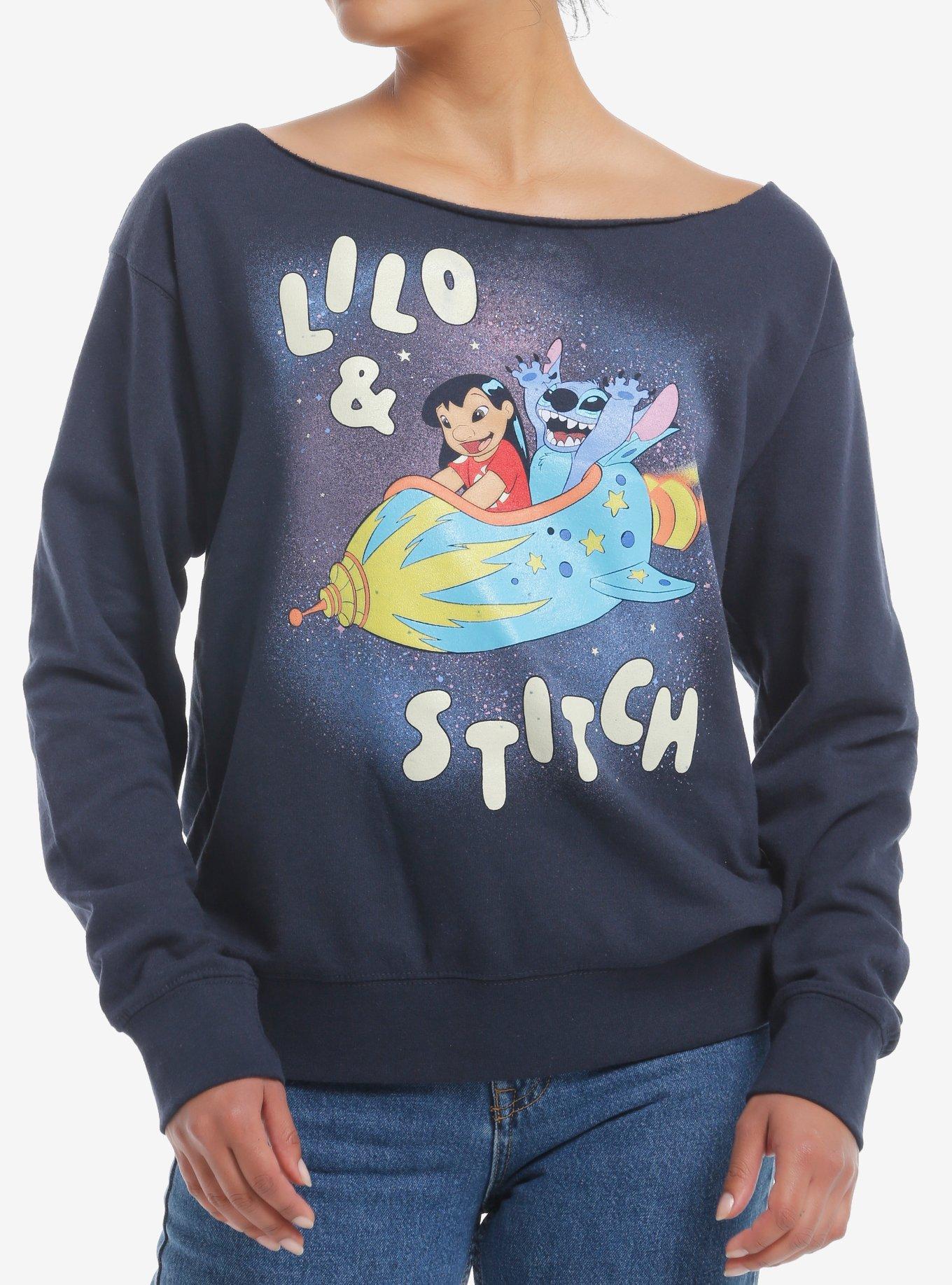 Disney Lilo & Stitch Rocket Boatneck Girls Sweatshirt, , hi-res