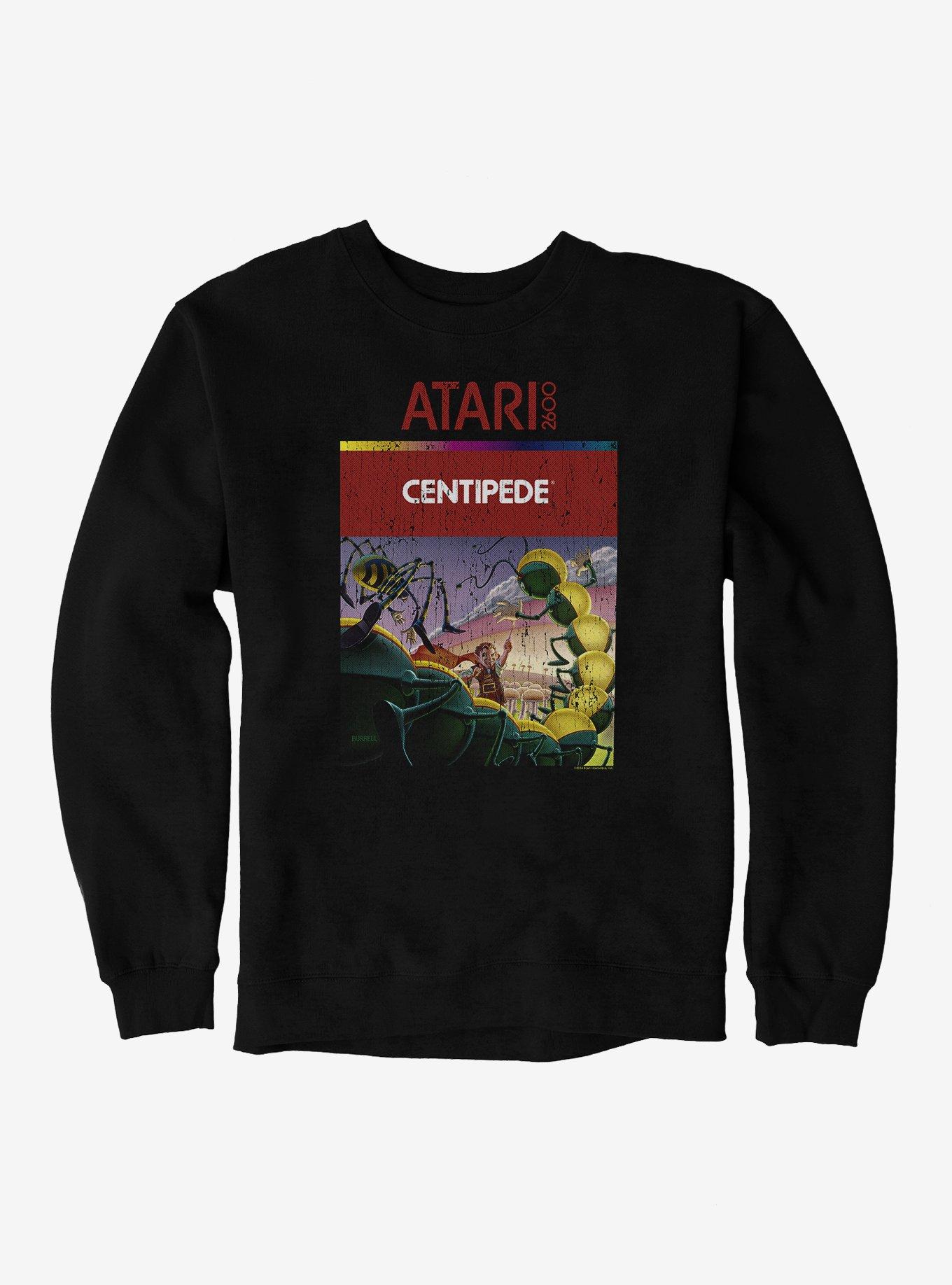 Atari Centipede Vintage Box Art Sweatshirt, BLACK, hi-res