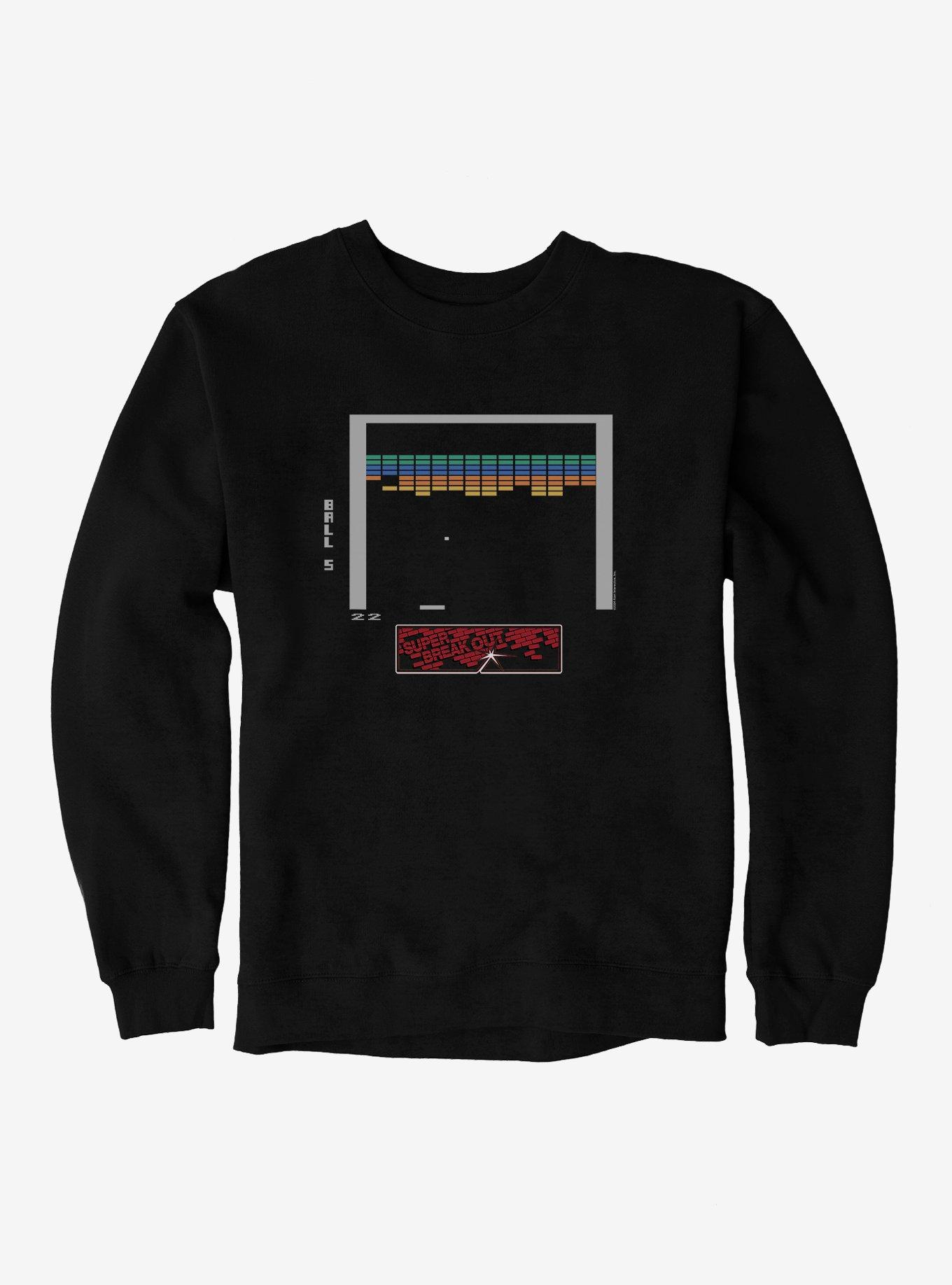 Atari Super Breakout Game Play Sweatshirt, BLACK, hi-res