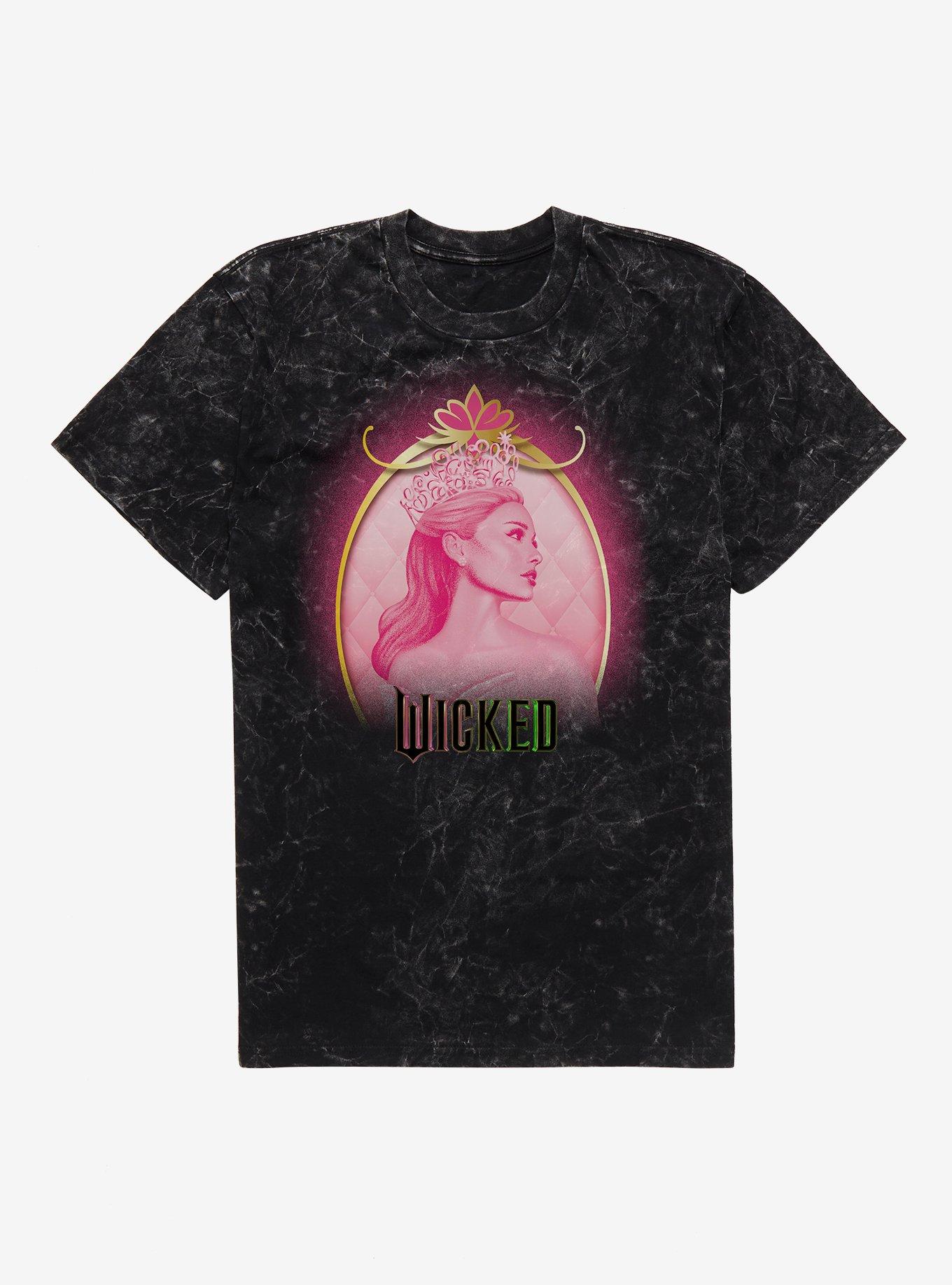 Wicked Glinda Portrait Mineral Wash T-Shirt, BLACK MINERAL WASH, hi-res
