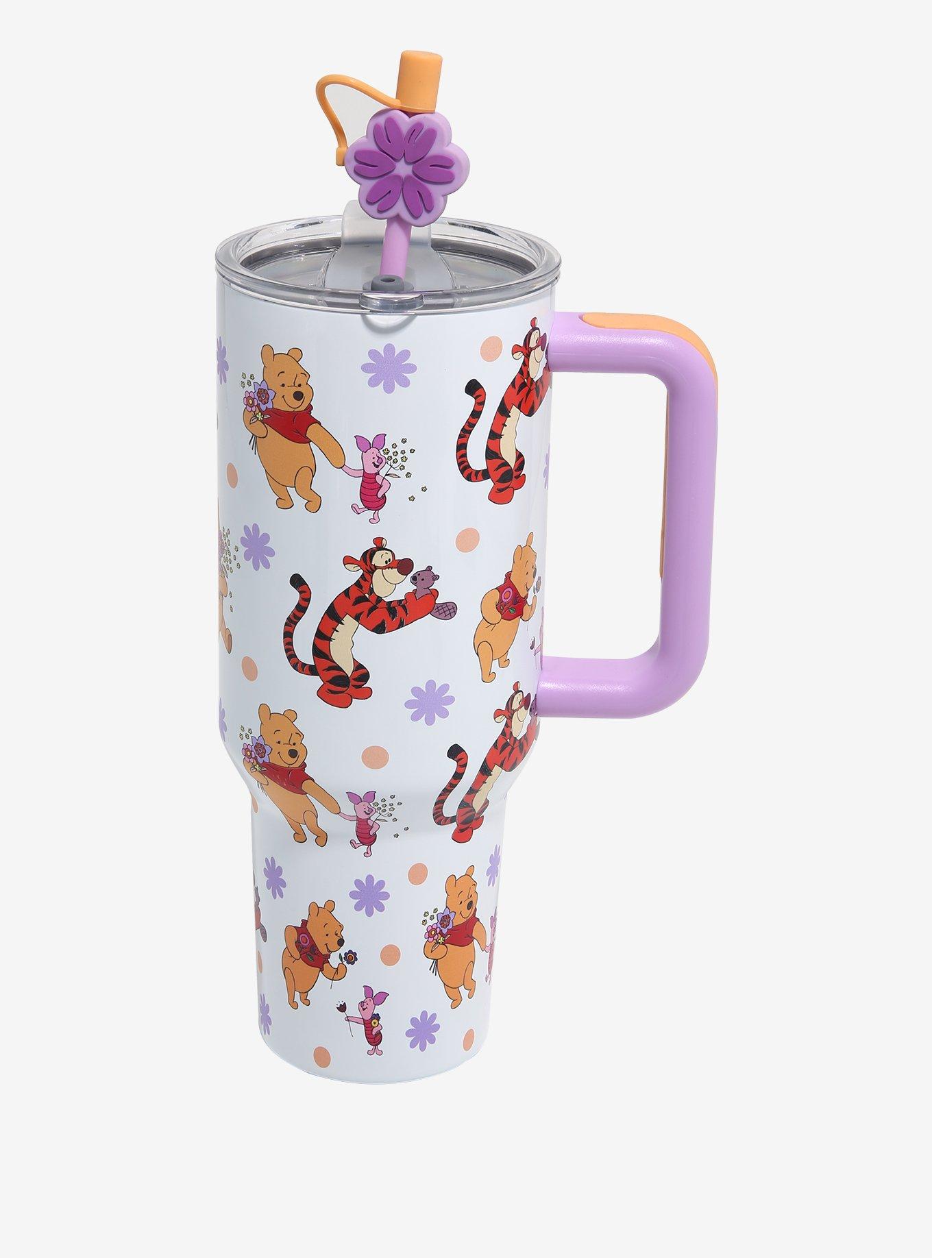 Disney Winnie The Pooh Friends Floral Stainless Steel Travel Cup, , hi-res