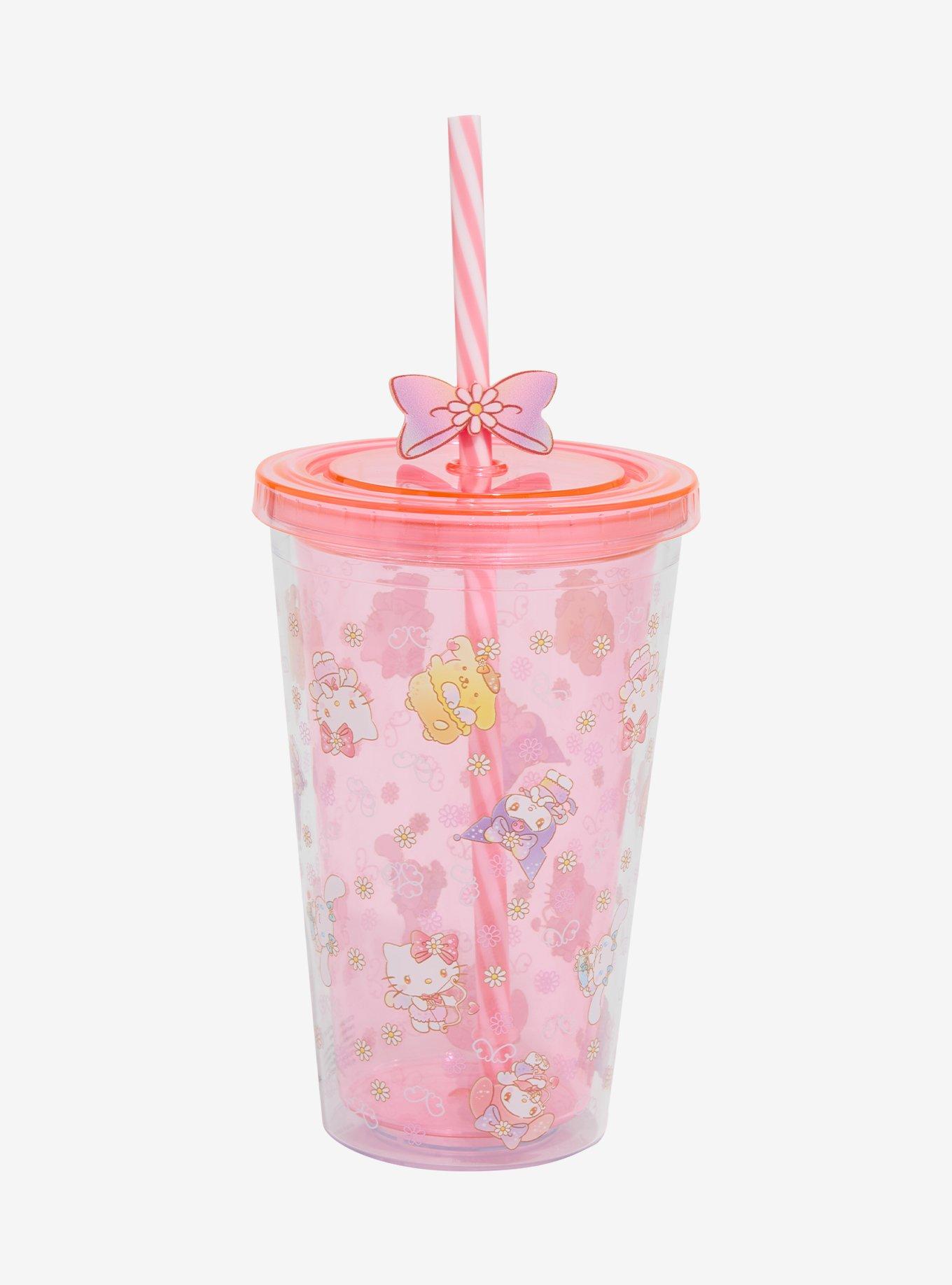 Hello Kitty And Friends Floral Bow Acrylic Travel Cup, , hi-res