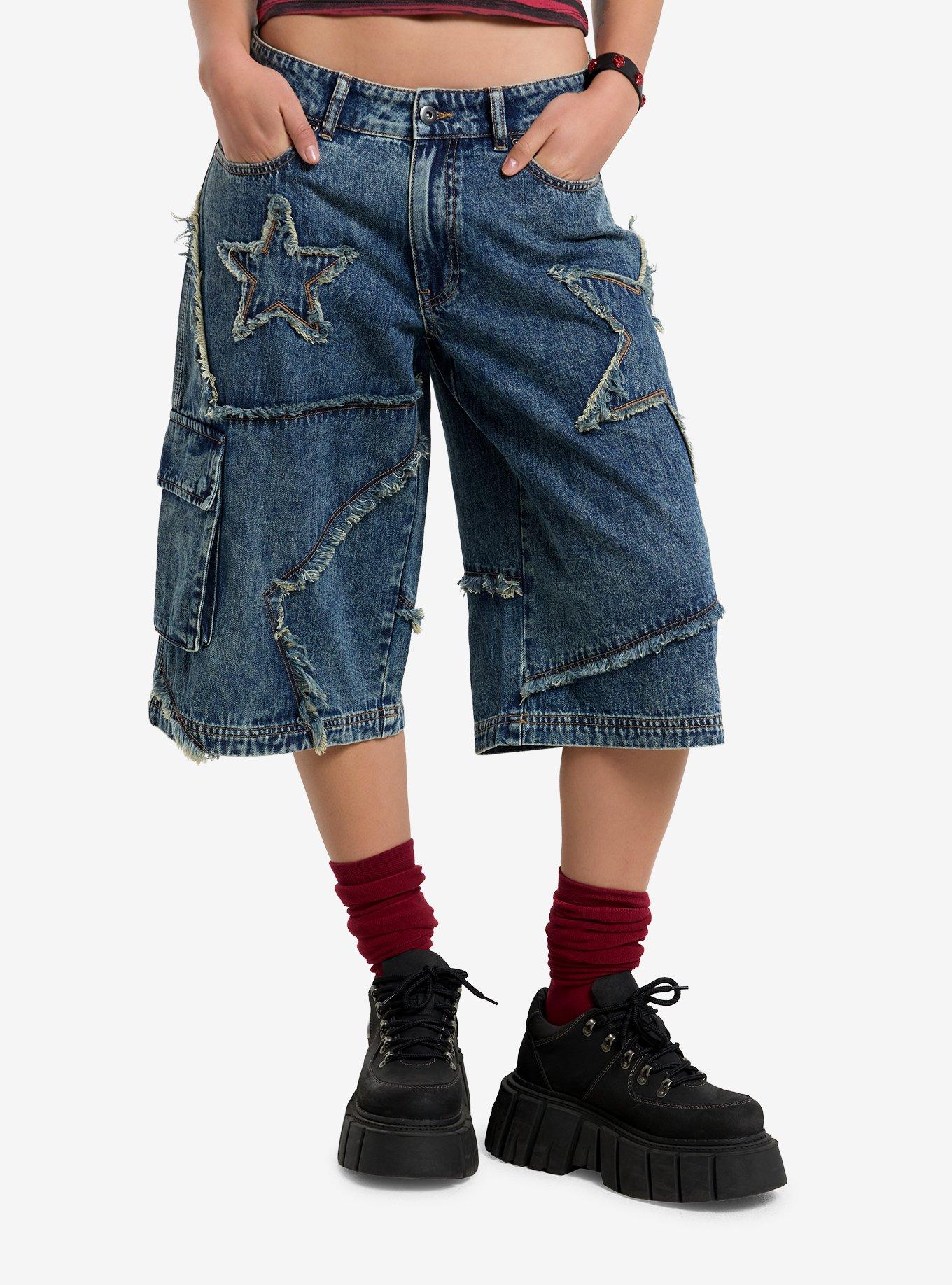 Frayed Star Cargo Shorts, , hi-res