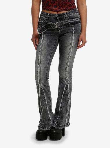 パンツ GLAD NEWS fringe flare denim パンツ GLAD NEWS fringe flare denim FRINGE FLARE DENIM PANTS