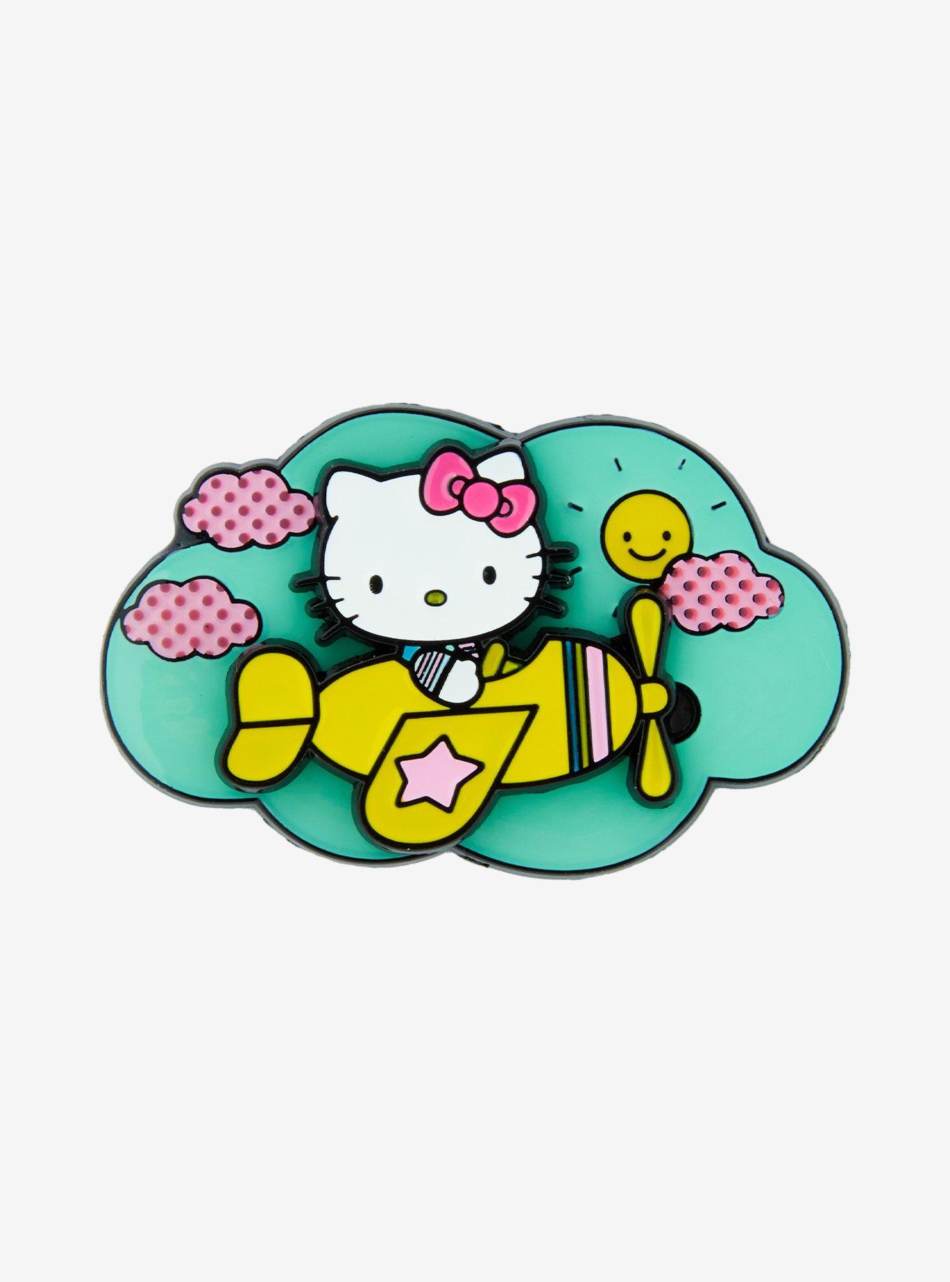 Hello Kitty Plane Slider Enamel Pin, , hi-res