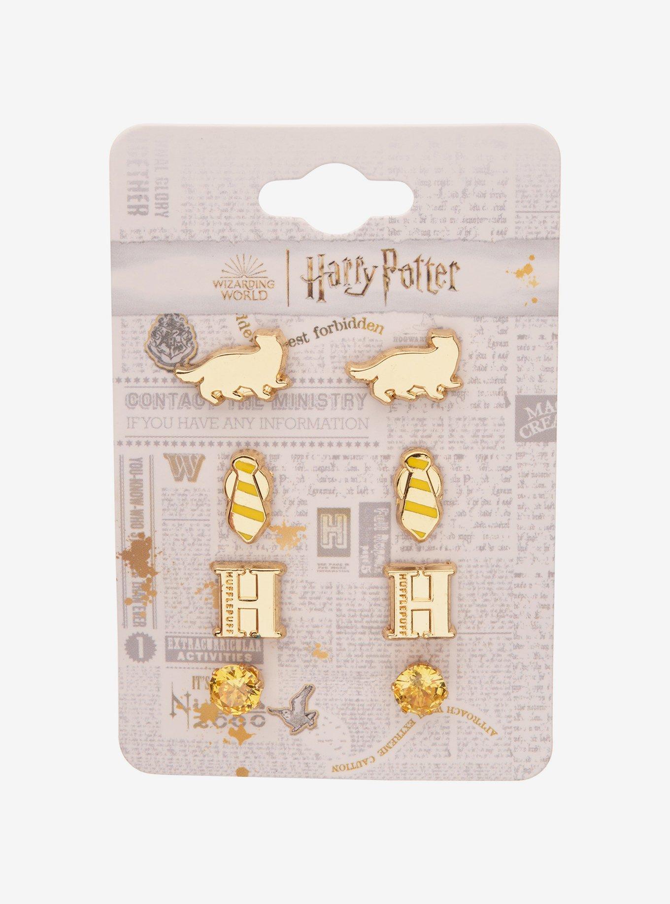 Harry Potter Hufflepuff Icon Earring Set, , hi-res