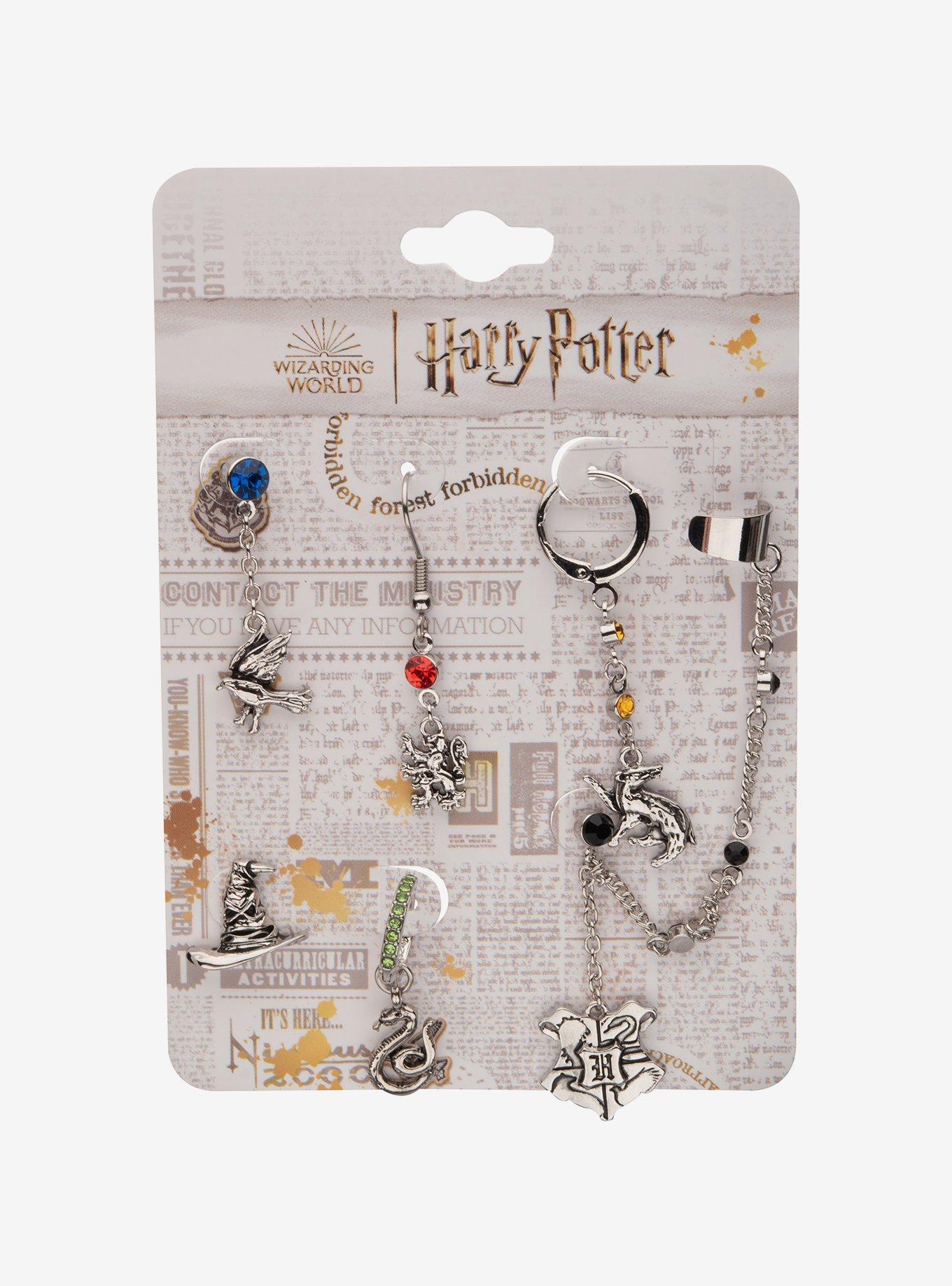 Harry Potter Hogwarts House Icon Mismatch Earring Set, , hi-res