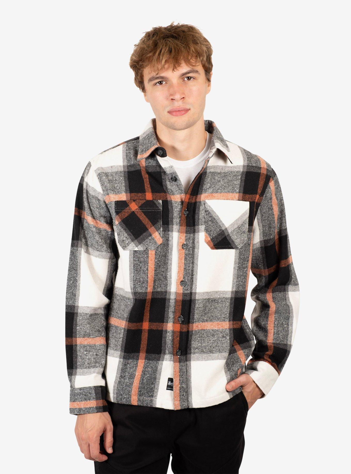 Black Cream Heavy Flannel Shacket, , hi-res