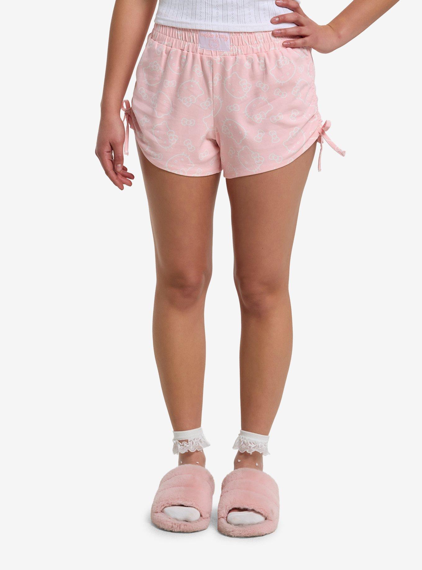Hello Kitty Face Ruched Girls Boxing Shorts, , hi-res