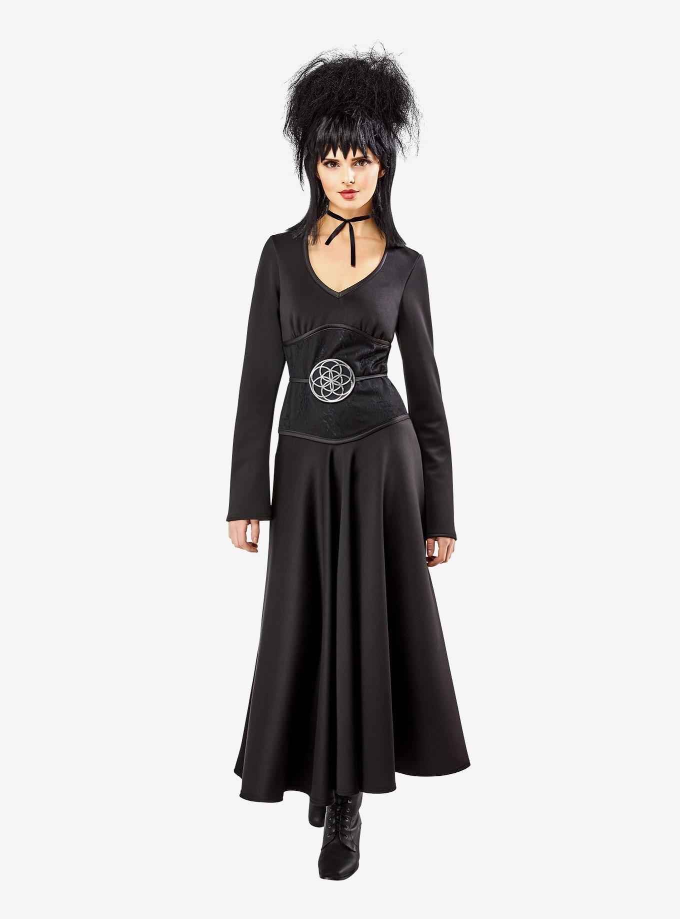 blue dress for baby girl Lydia Deetz Black Dress Beetlejuice Lydia Cosplay Costume Halloween Party Suit, XL main image 0