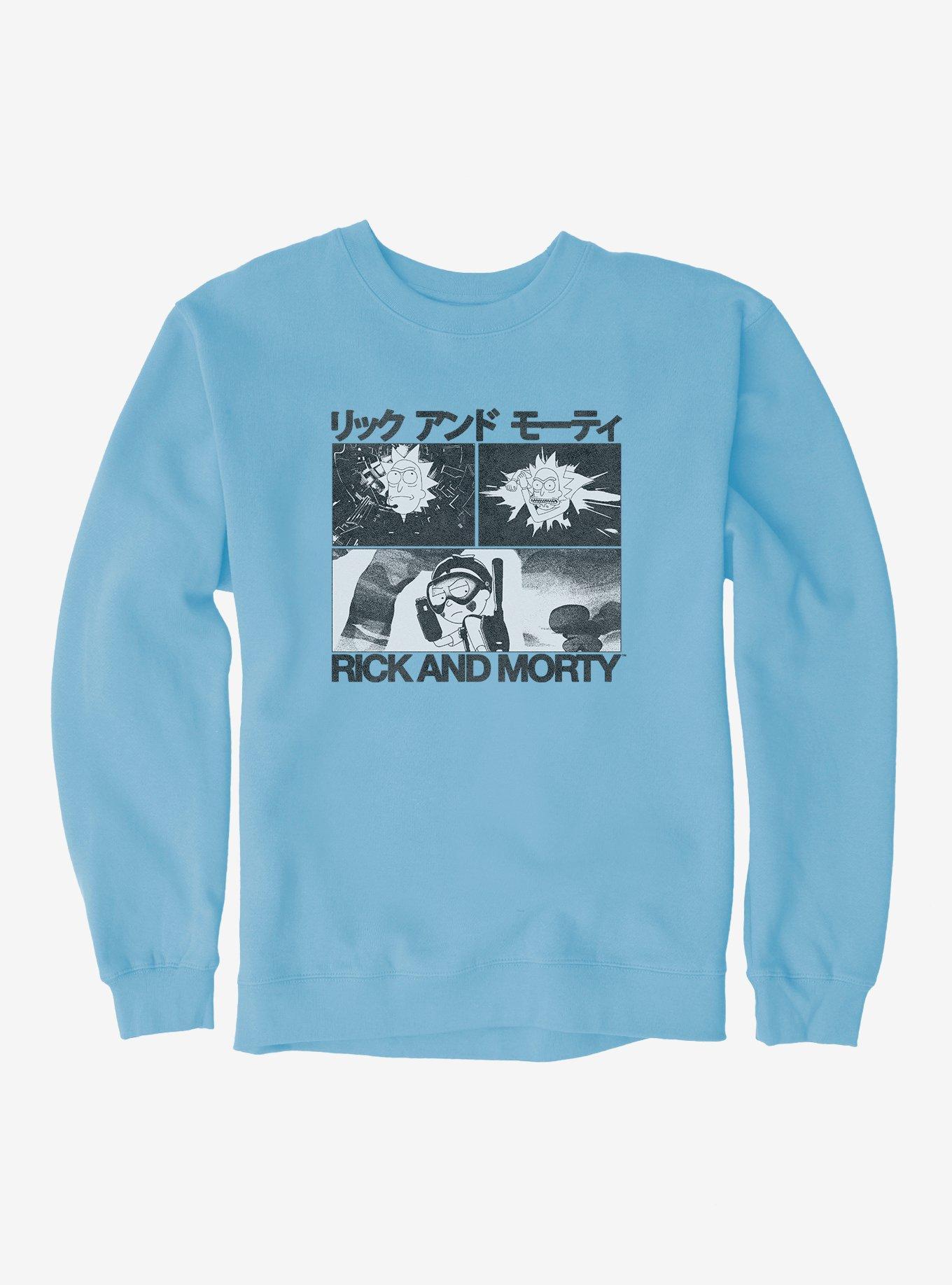 Rick And Morty Mortyplicity Sweatshirt, LIGHT BLUE, hi-res