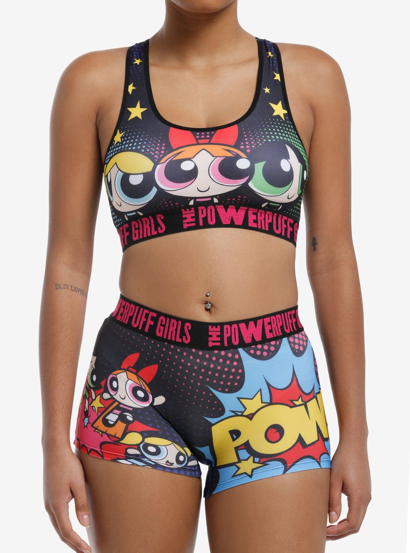 The Powerpuff Girls Comic Bra & Boyshort Panty Set, , hi-res