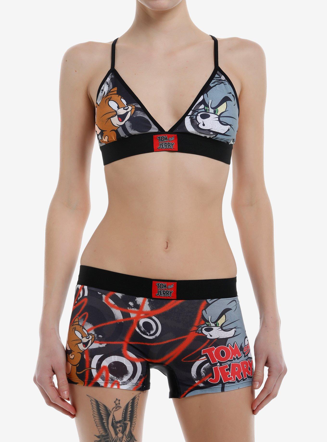 Tom & Jerry Bra & Boyshort Panty Set, , hi-res