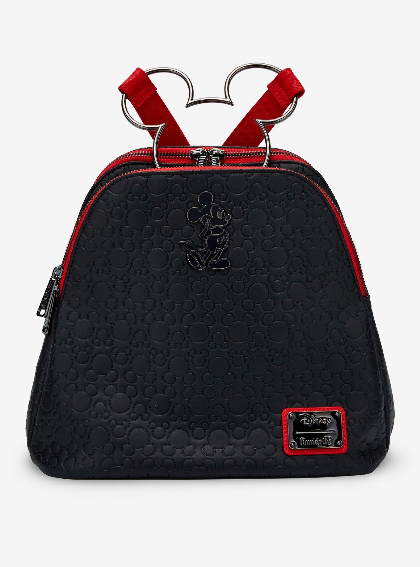 Loungefly Black Embossed Mickey Mouse Mini Backpack WDTB3127-  main image 3