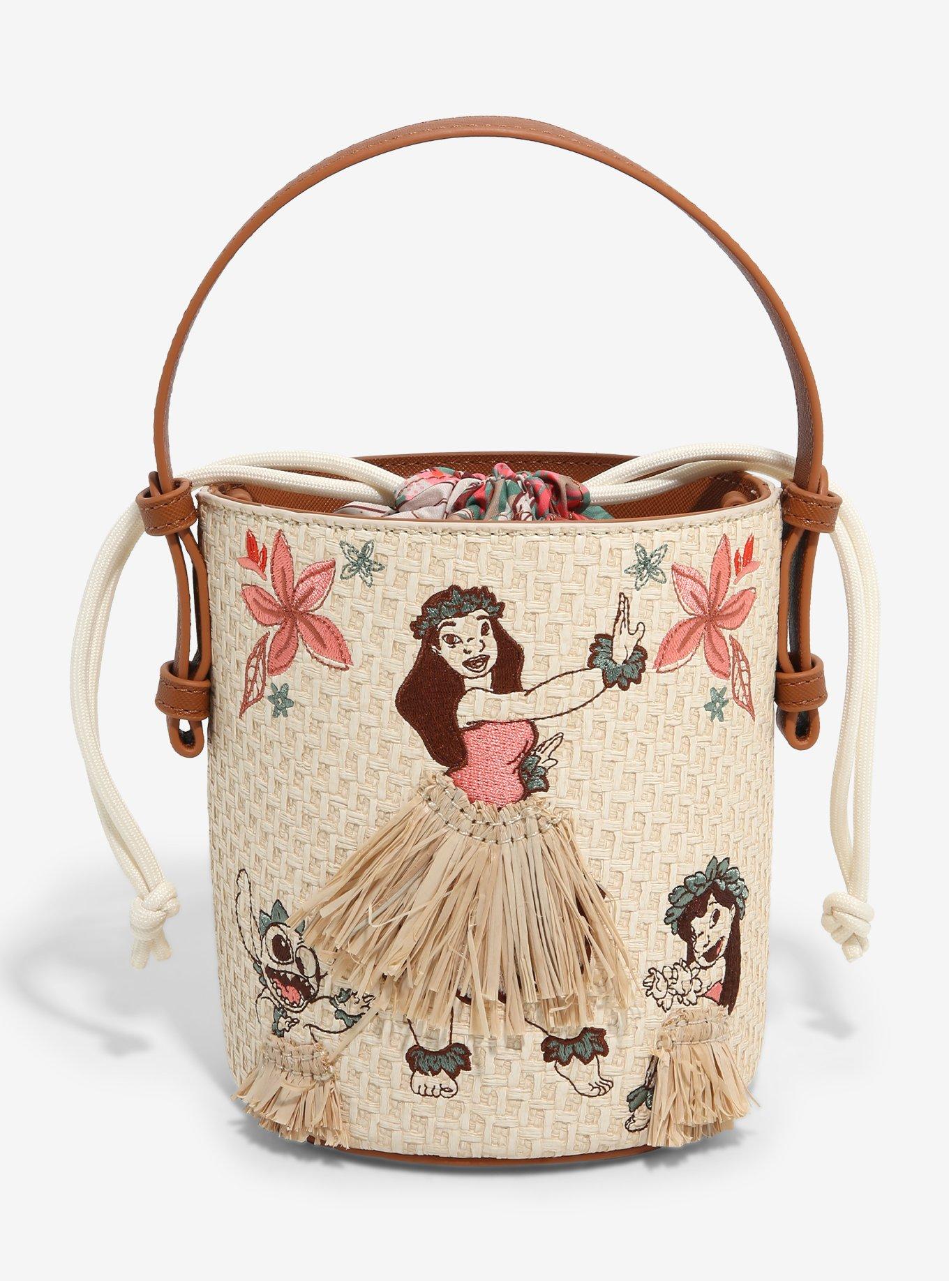 Loungefly Disney Lilo & Stitch Hula Group Floral Bucket Crossbody Bag - BoxLunch Exclusive, , hi-res