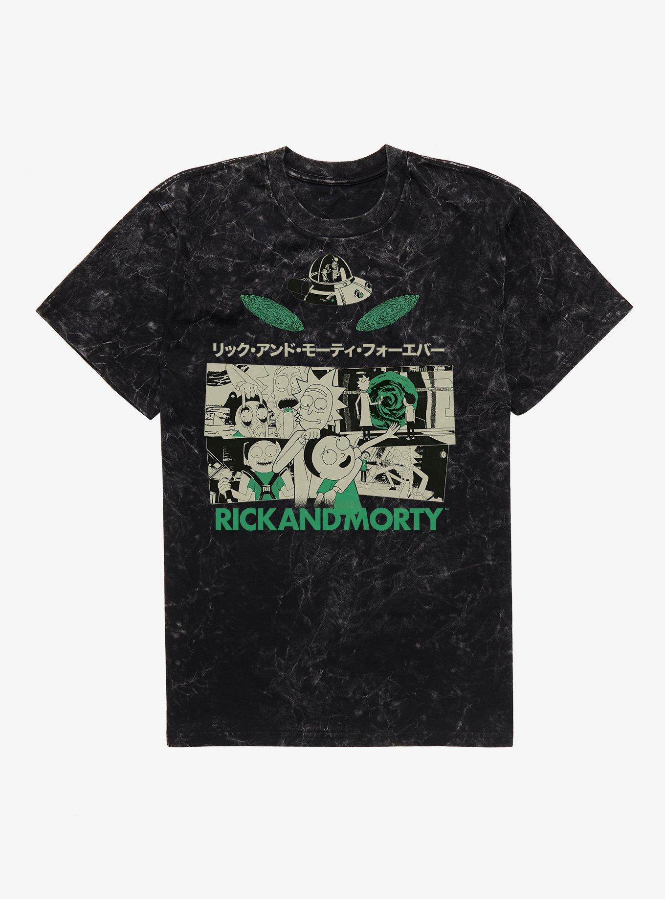 Rick And Morty Portal Panels Mineral Wash T-Shirt, , hi-res