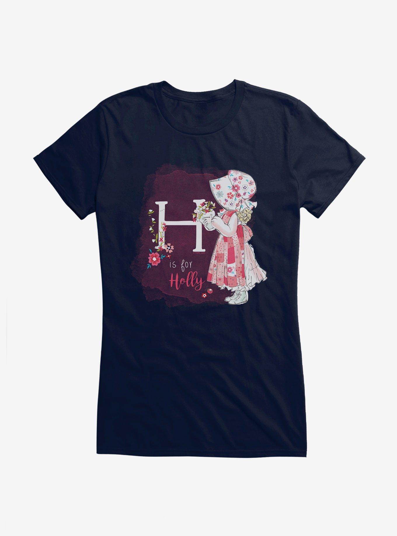 Holly Hobbie H Is For Holly Girls T-Shirt, NAVY, hi-res