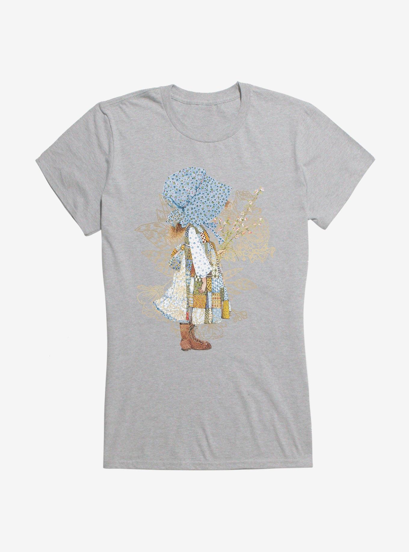 Holly Hobbie Bonnet Silhouette Girls T-Shirt, SPORT GRAY, hi-res