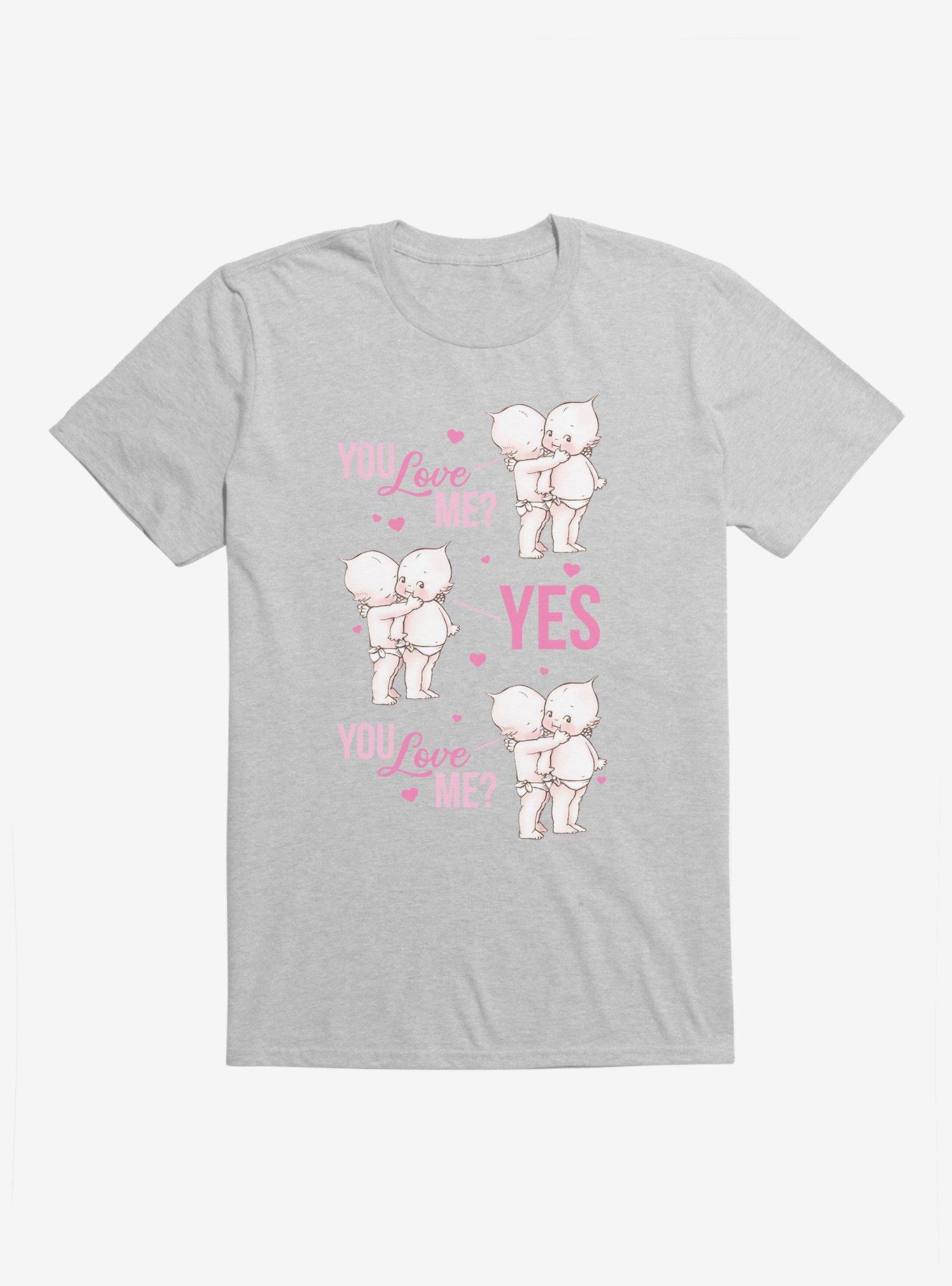 Kewpie Yes You Love Me T-Shirt, HEATHER GREY, hi-res