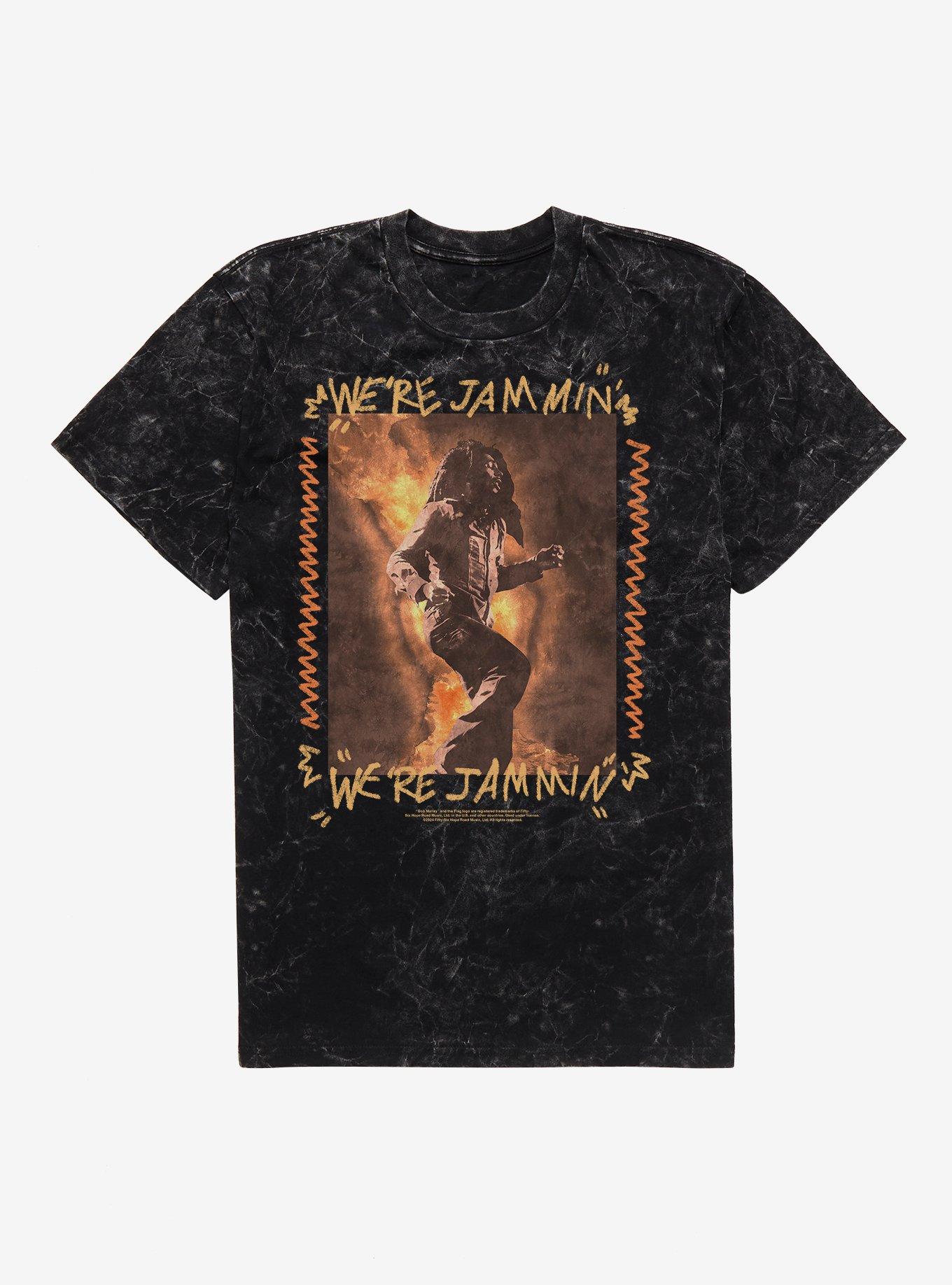 Bob Marley We're Jammin Mineral Wash T-Shirt, , hi-res