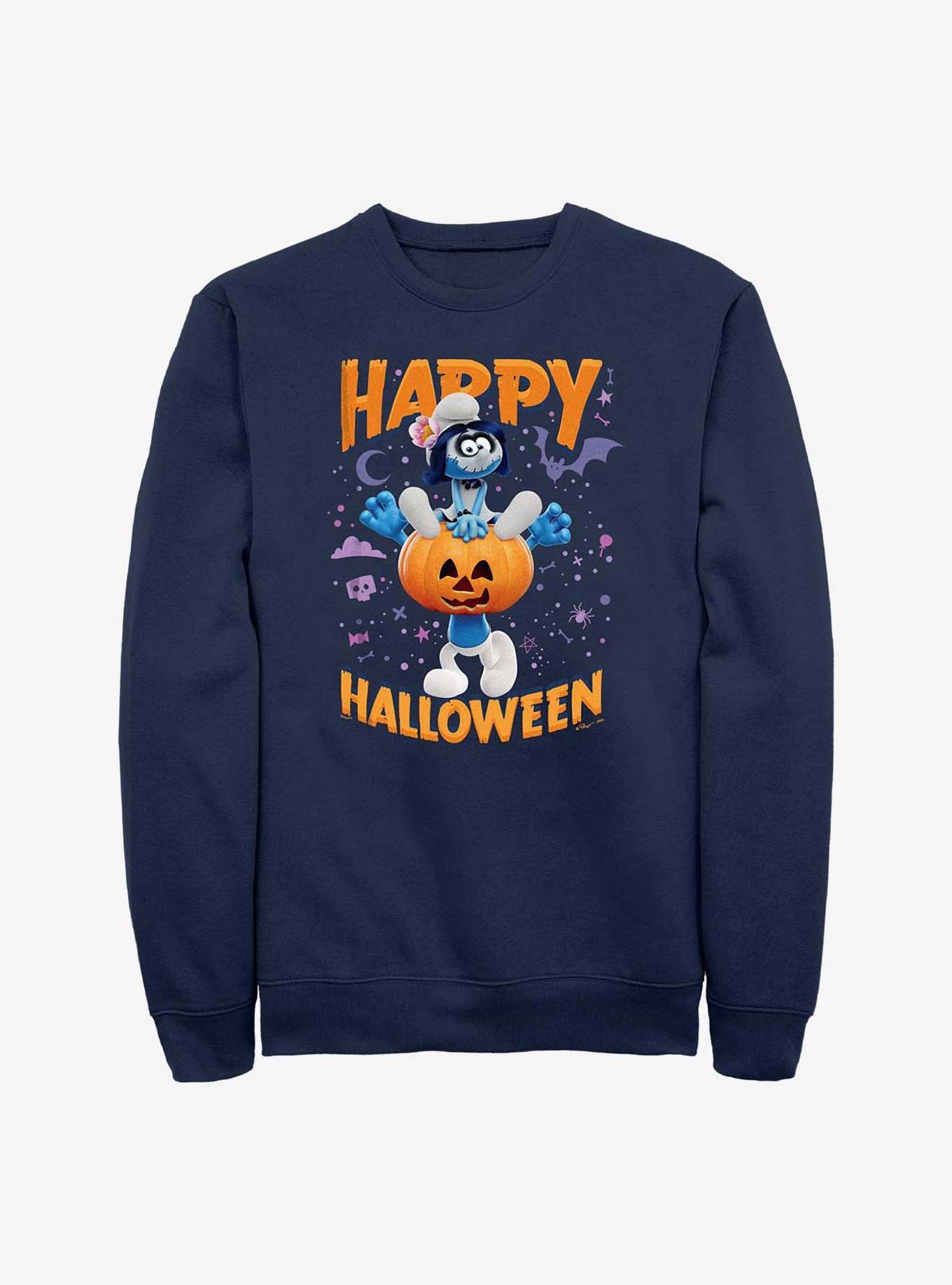 The Smurfs Happy Halloween Smurf Sweatshirt, NAVY, hi-res